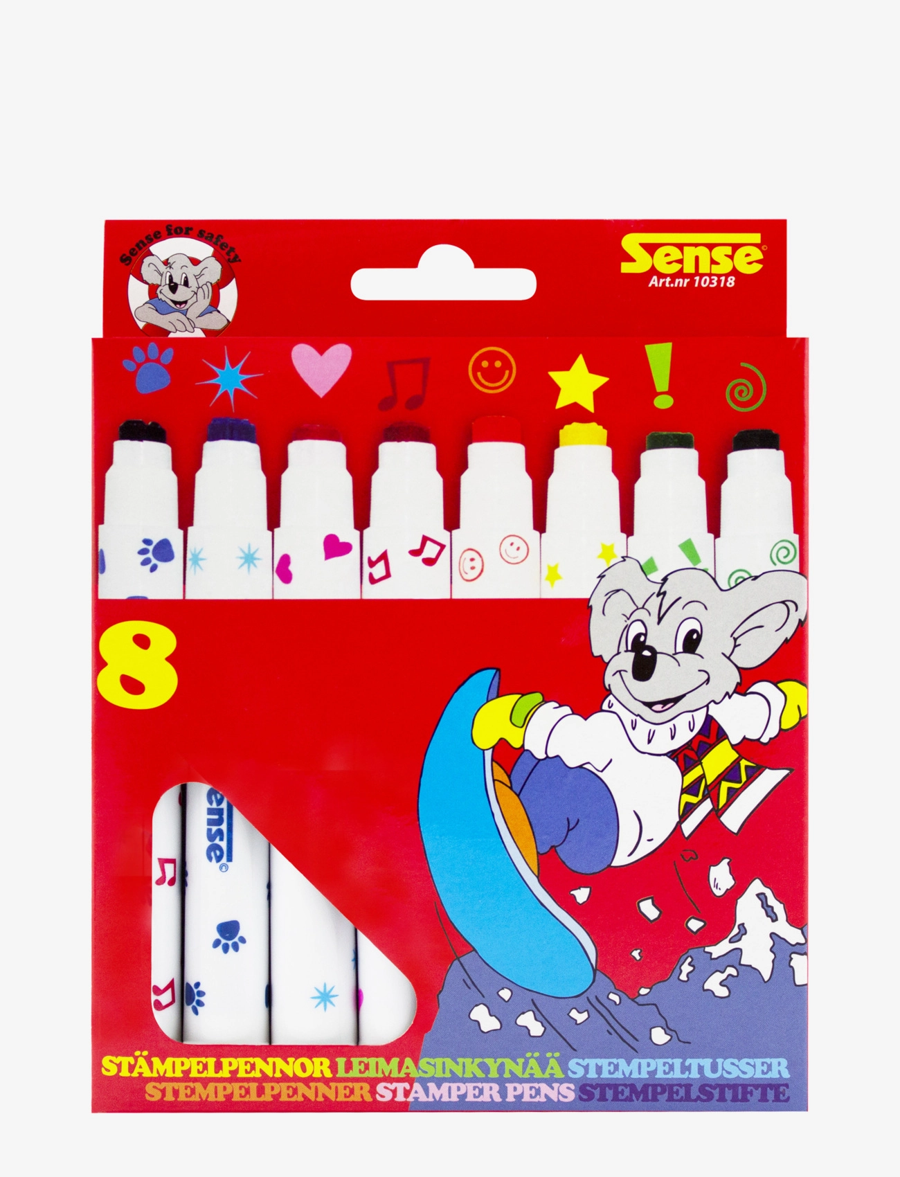 Sense Stämpelpennor 8-P, One Size, Drawing, Mehrfarbig/gemustert - Coloured Pencils, Kinder