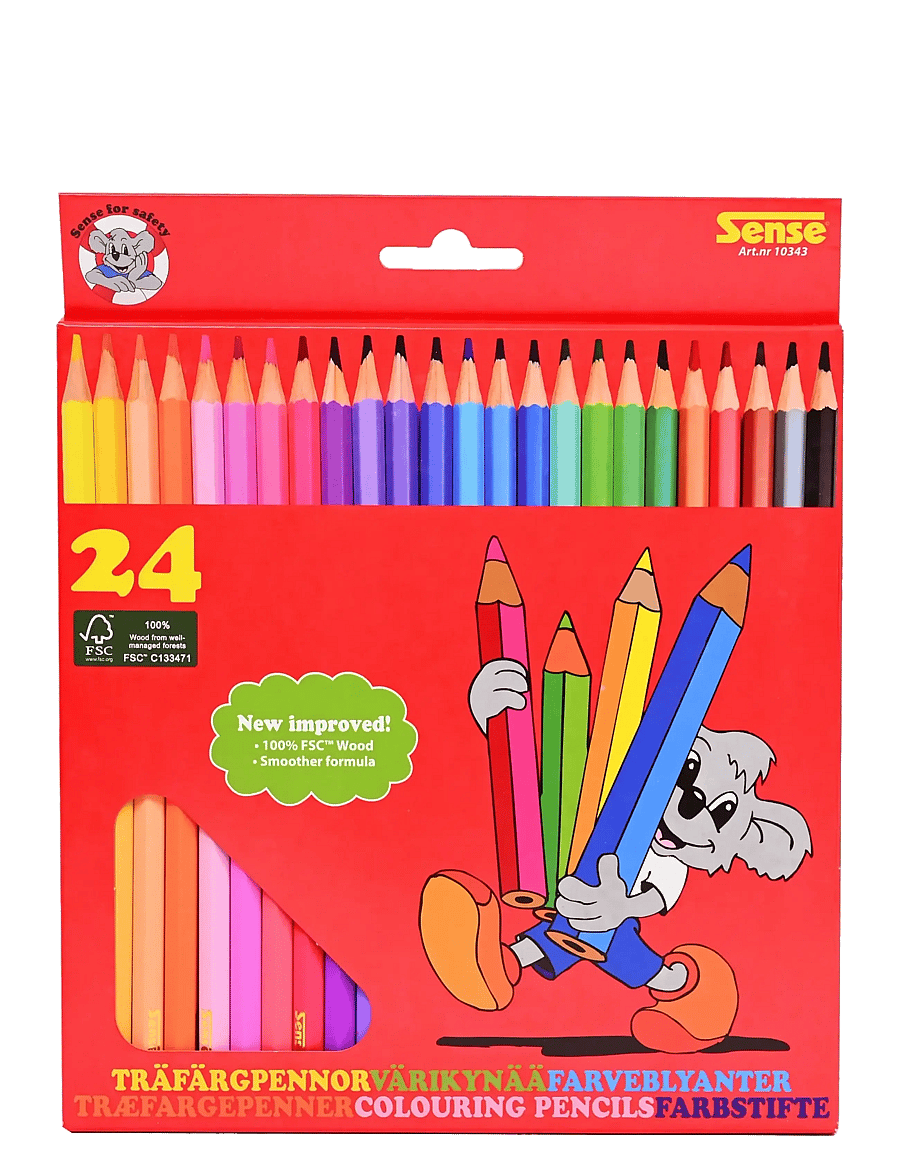 Sense - TRÄFÄRGPENNOR 24-P FSC® - blyanter - red - 0