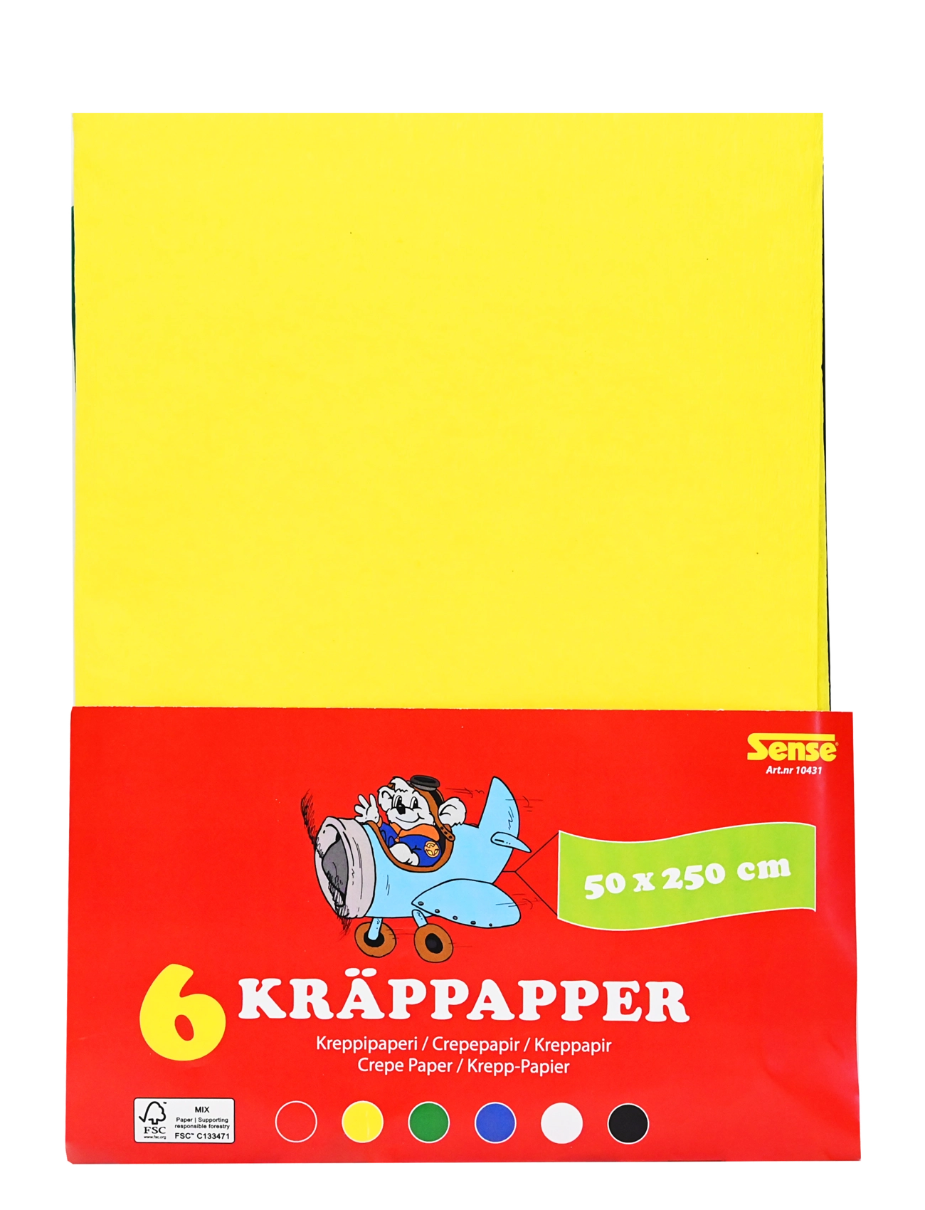 SENSE Kräppapper Fsc A4 Patterned - One Size - Kinder