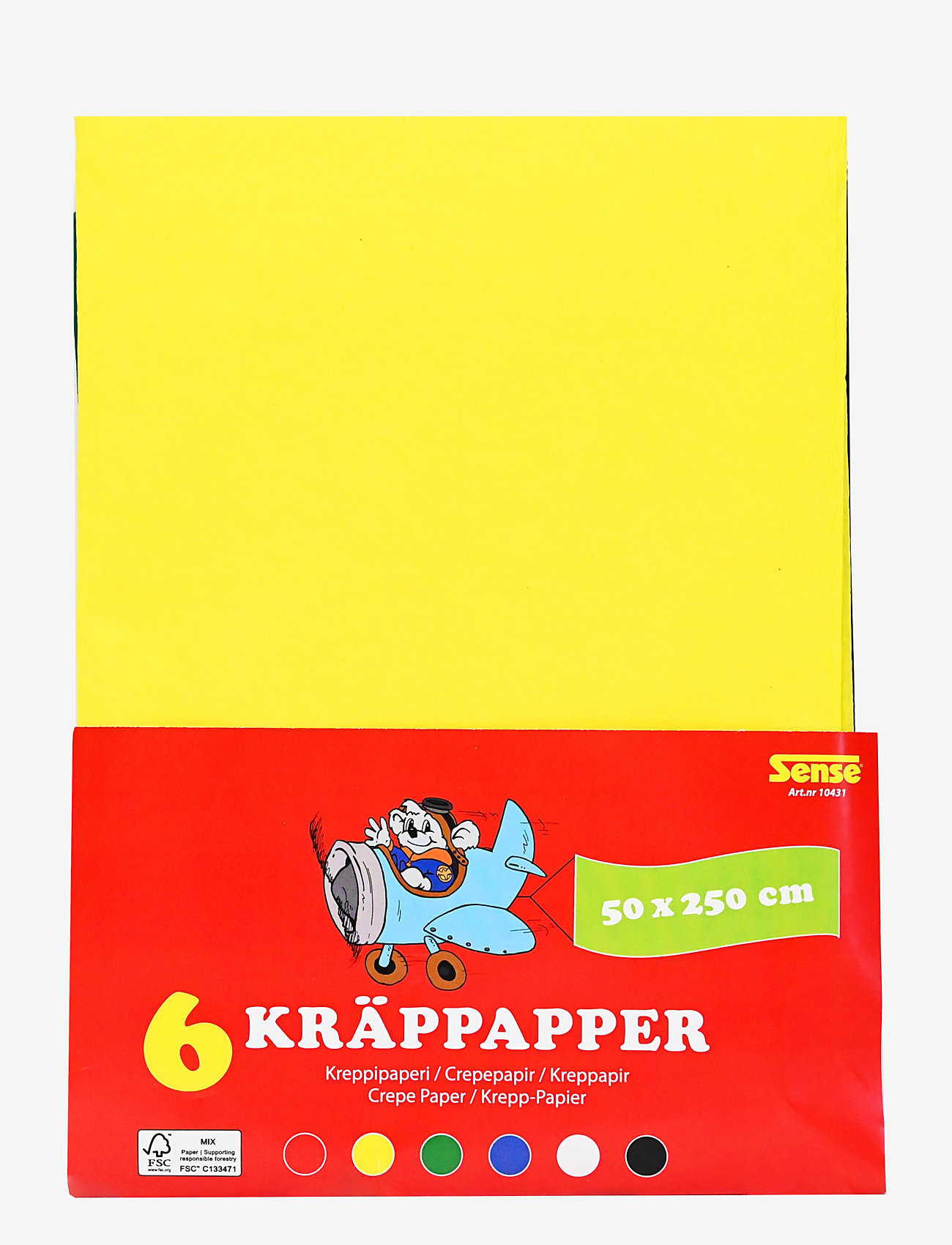 Sense - KRÄPPAPPER FSC® A4 - coloring & craft books - red - 0