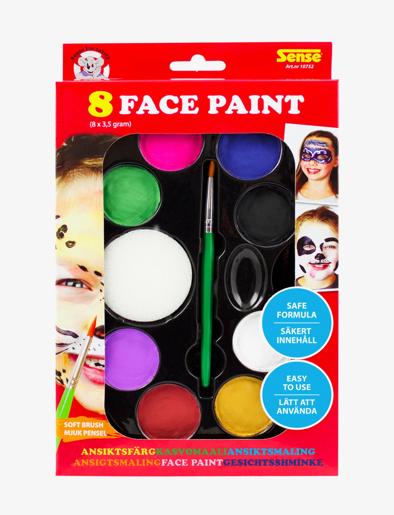 Sense Ansiktsfärg Deluxe, One Size, Multi/patterned, Legetøj > Face Paints, Børn