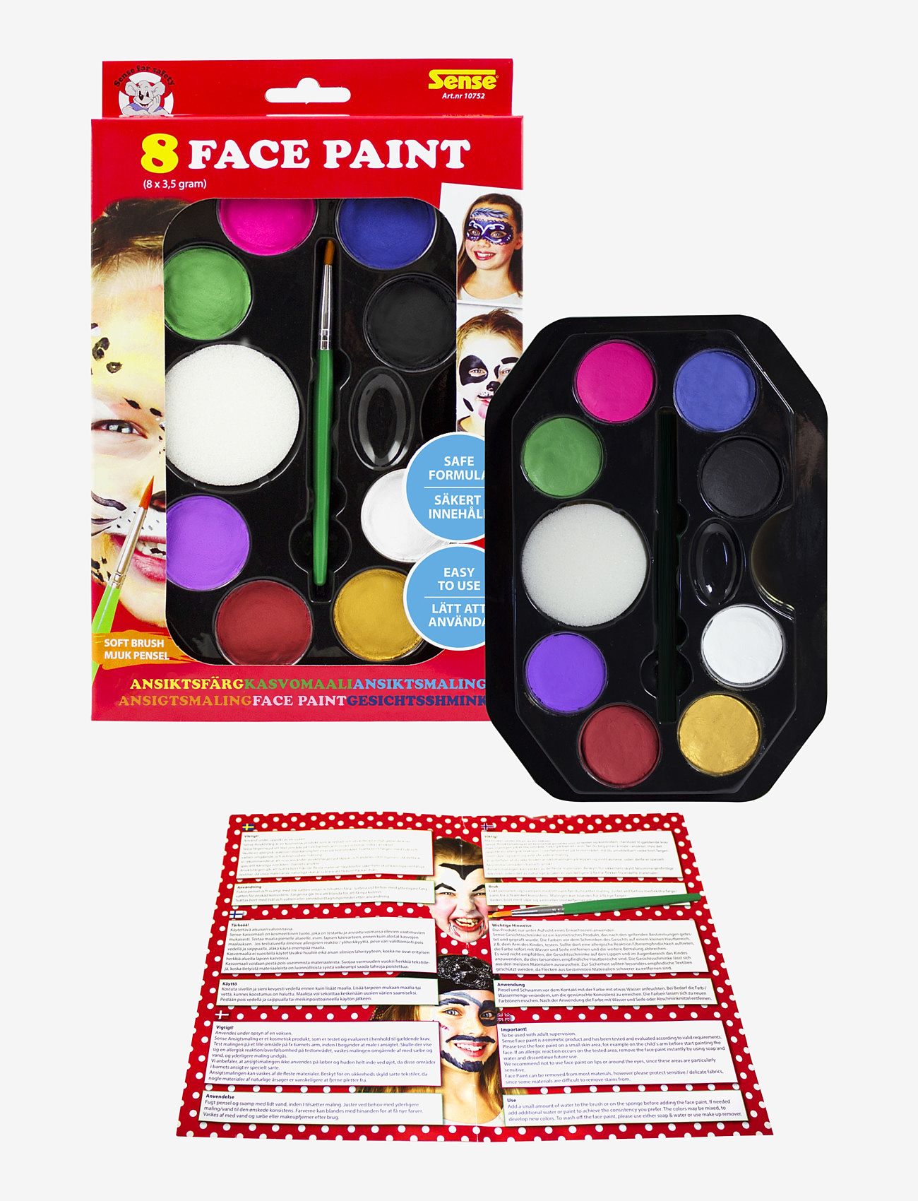 Sense - ANSIKTSFÄRG DELUXE - gesichtsschminke - red - 1