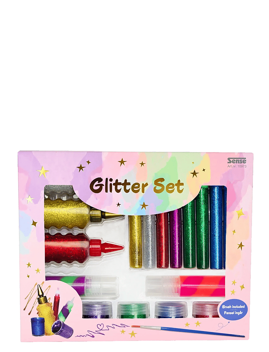 Sense - GLITTERSET - blyanter - red - 0