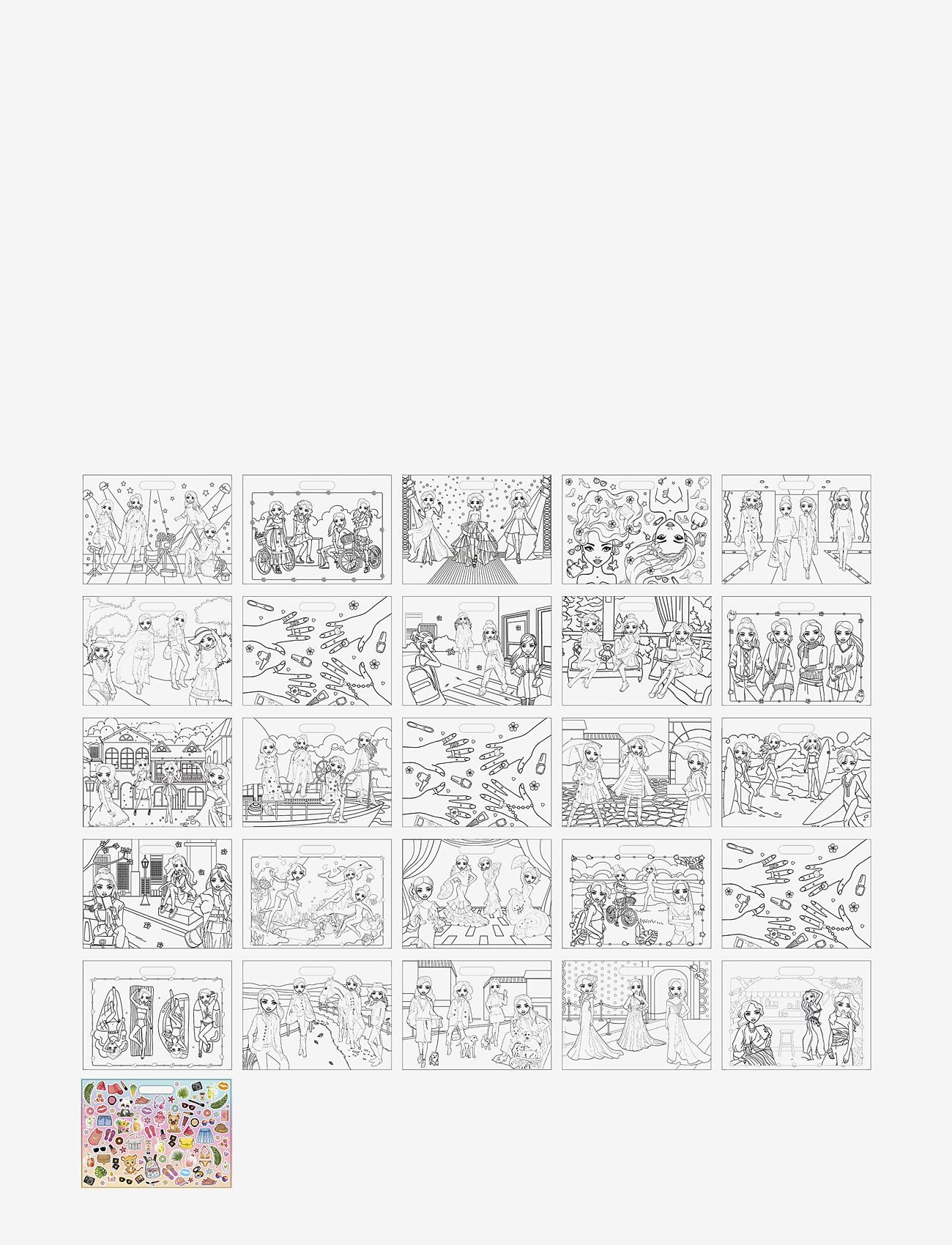 Sense - Målarbok med stickers - male- & kreabøger - multi colour - 1