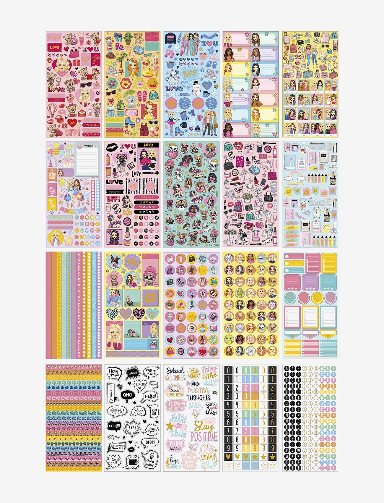 Sense - Stickersbok med 20 ark - klistermærker - multi colour - 1