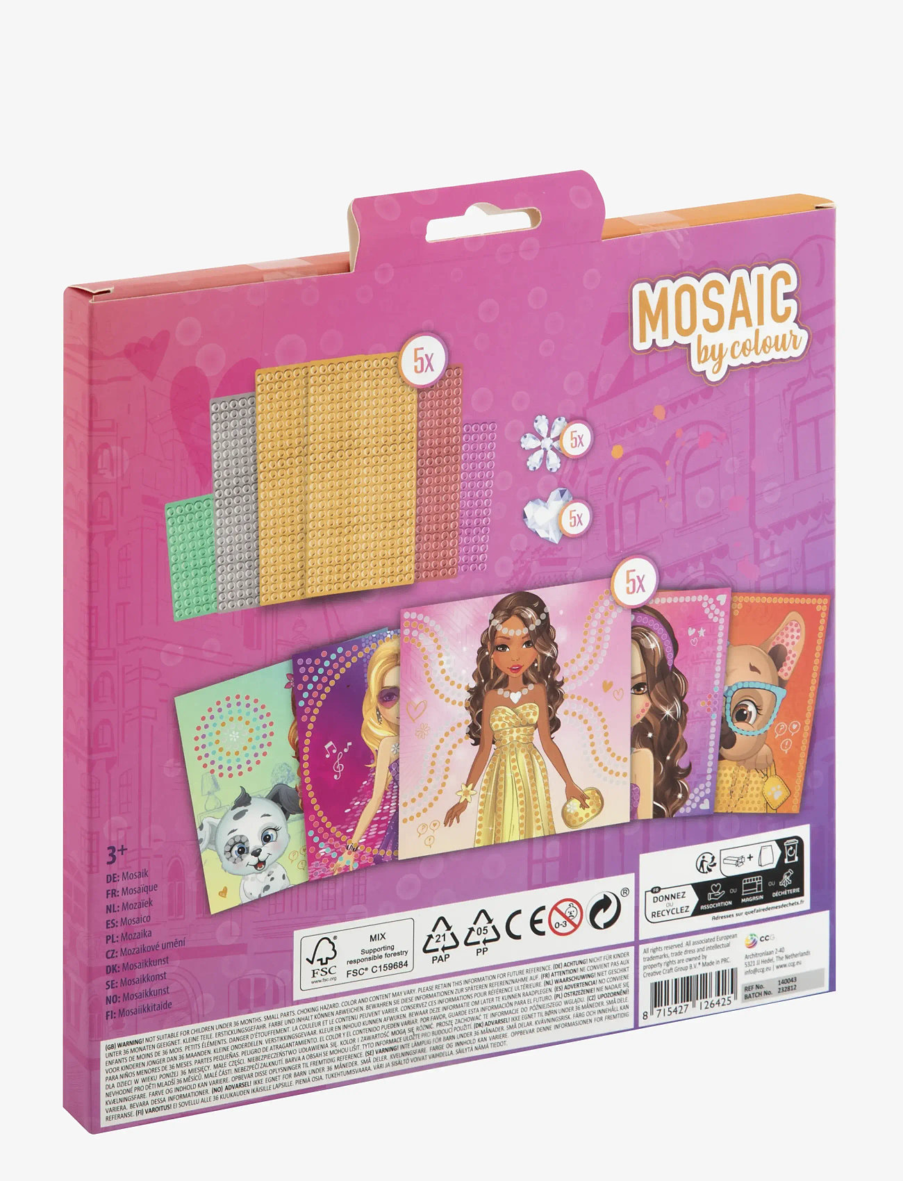 Sense - MOSAIC BY COLOUR - bastelset - red - 1