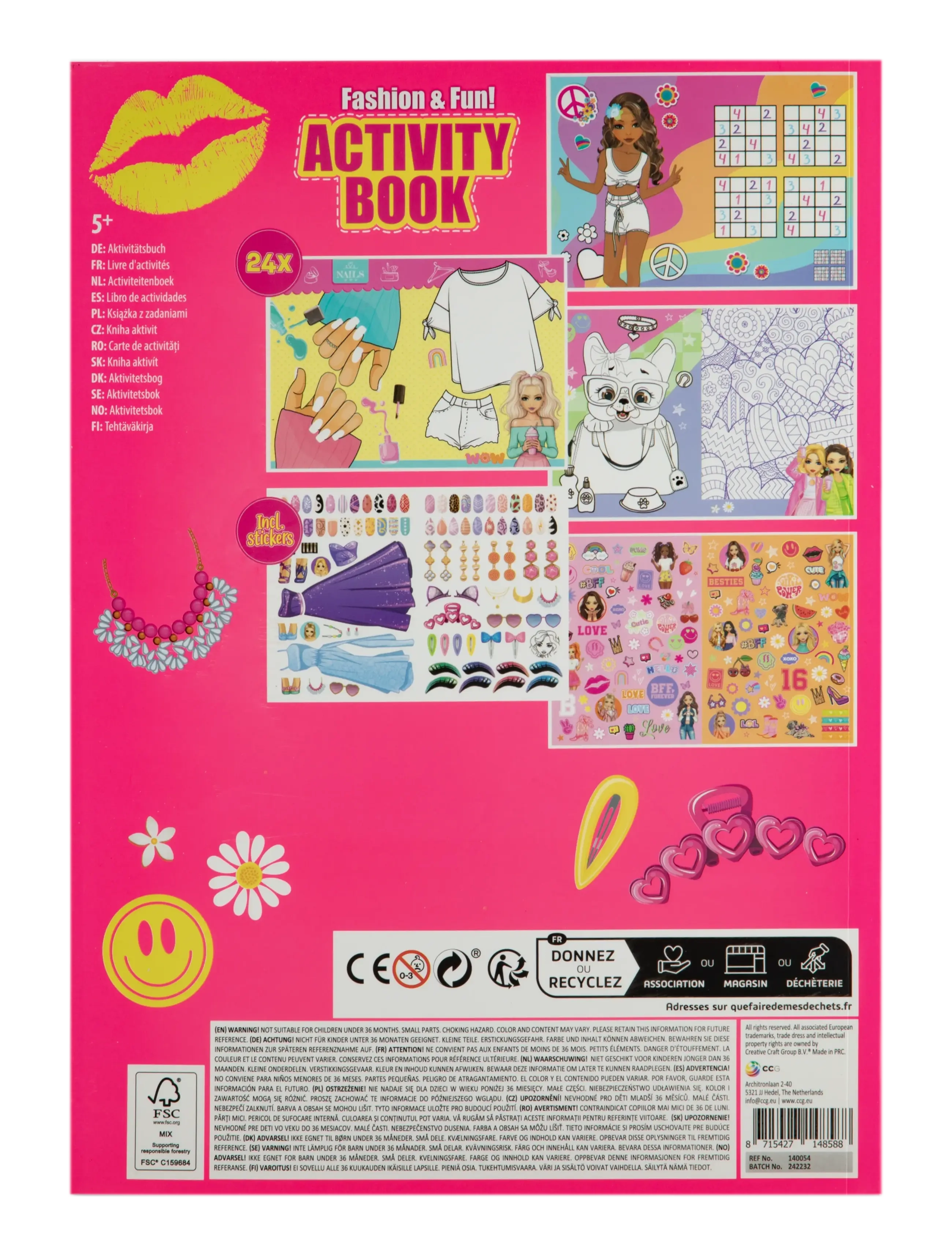 Sense - ACTIVITY BOOK A4 - väritys- askartelukirjat - red - 1