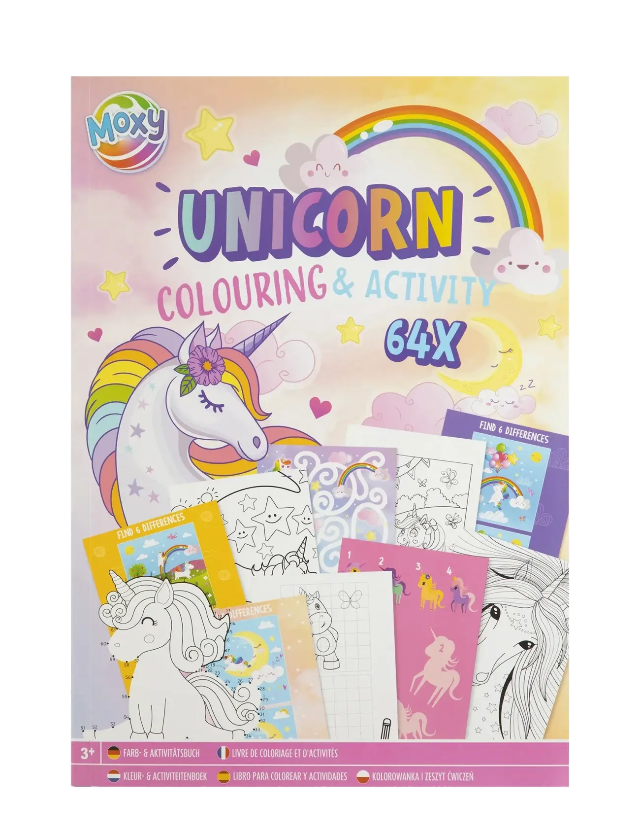 Sense Colouring & Activity Book A4 Unicorn, 64 Pages, Børn, Coloring & Craft Books, Multi/mønstret, Str: ONE SIZE