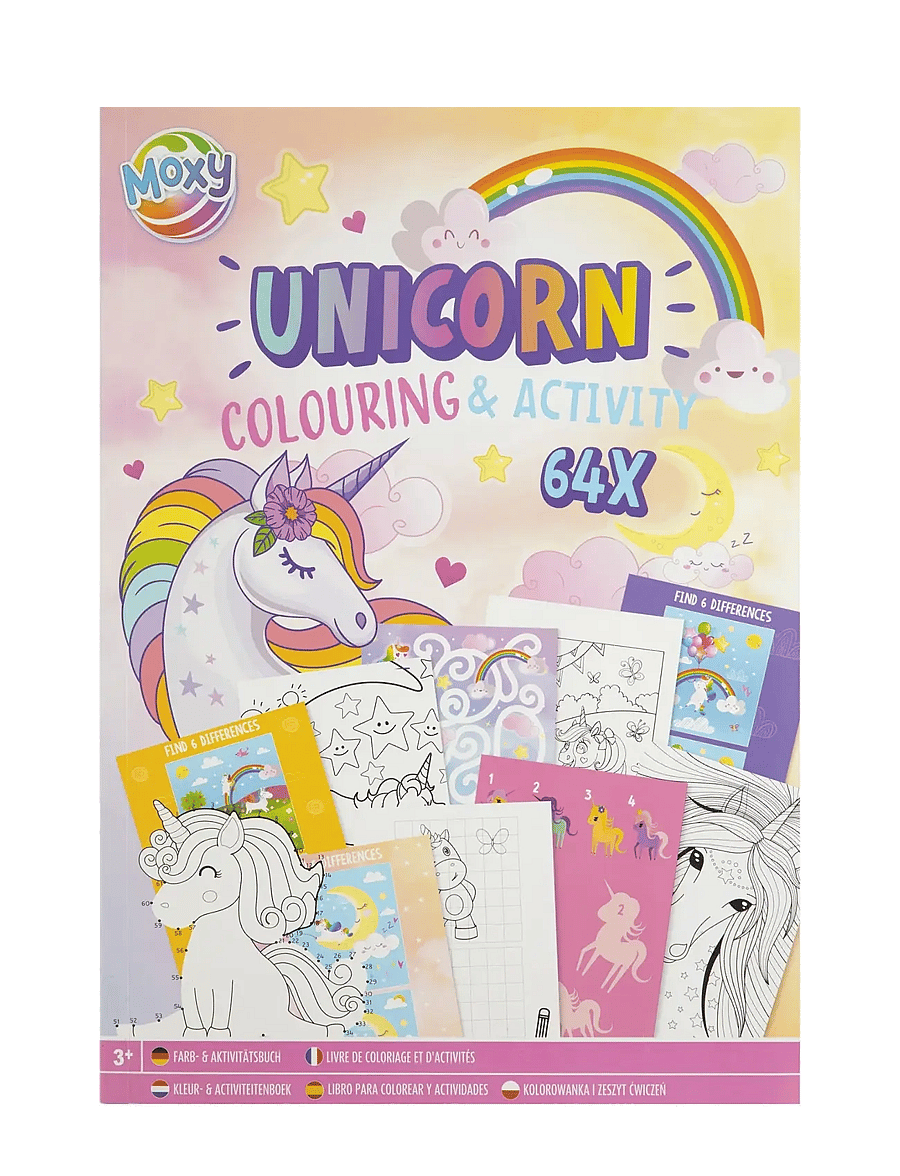 Sense - Colouring & Activity Book A4 Unicorn, 64 pages - mal- & bastelbücher - red - 0