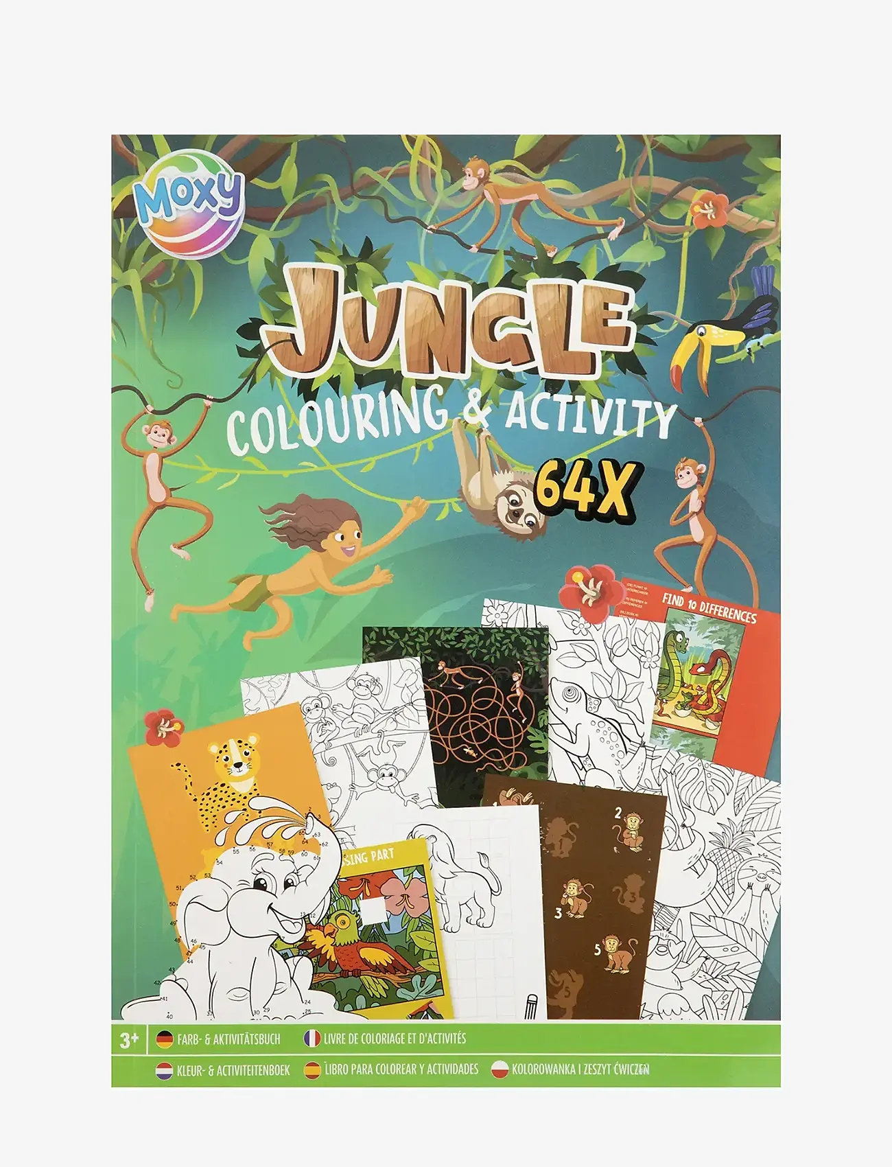 Sense - Colouring & Activity Book A4 Jungle, 64 pages - coloring & craft books - red - 0