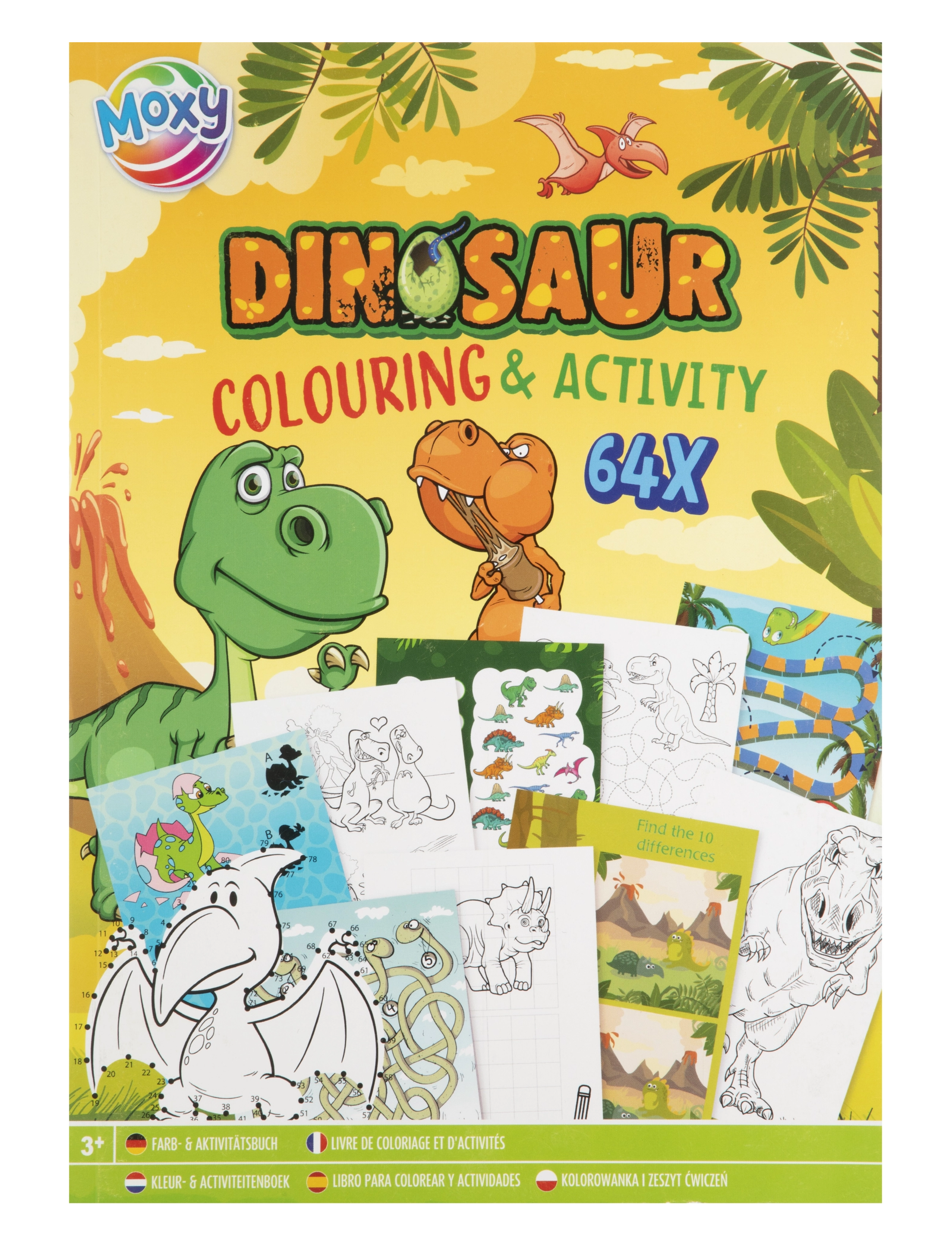 SENSE Colouring & Activity Book A4 Dino, 64 Pages Patterned - One Size - Kinder
