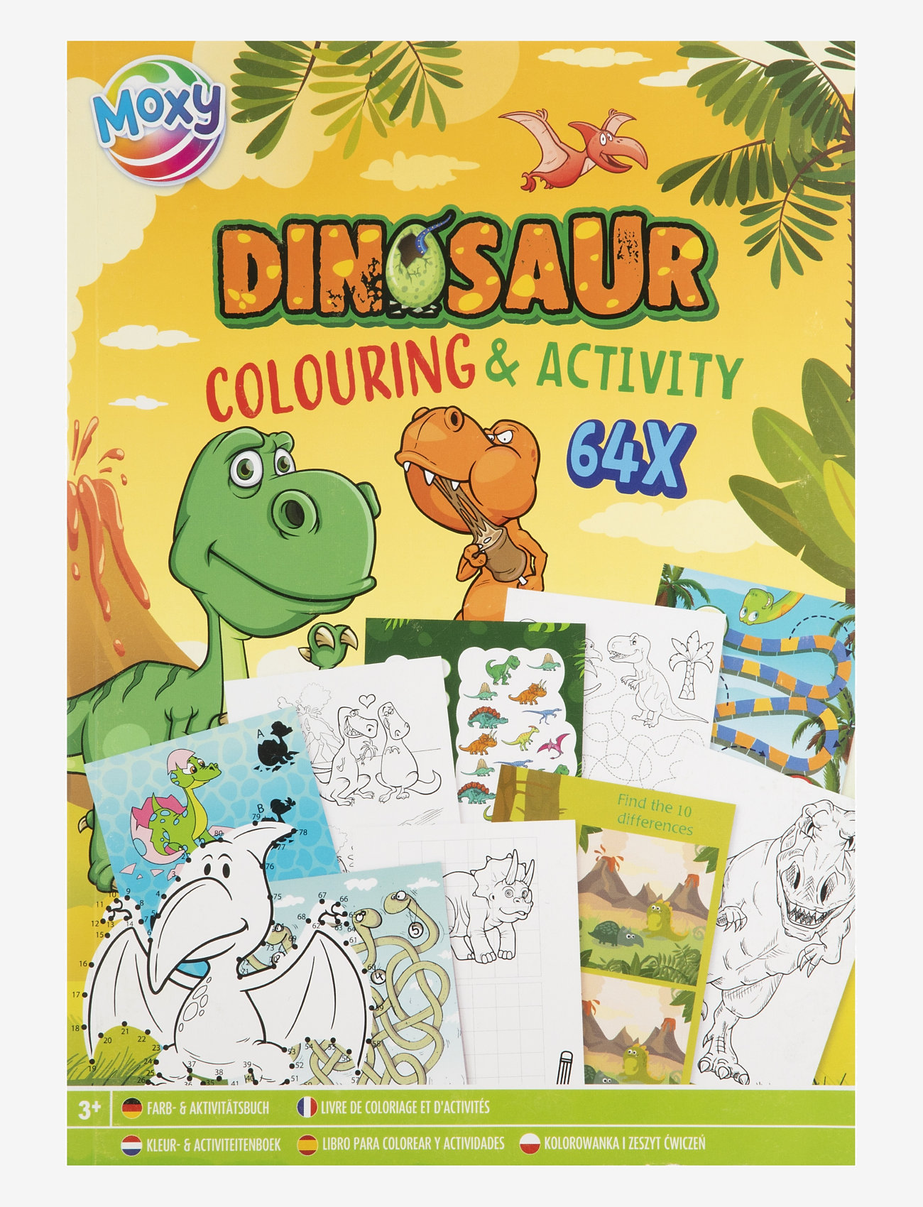 Sense - Colouring & Activity Book A4 Dino, 64 pages - mal- & bastelbücher - red - 0