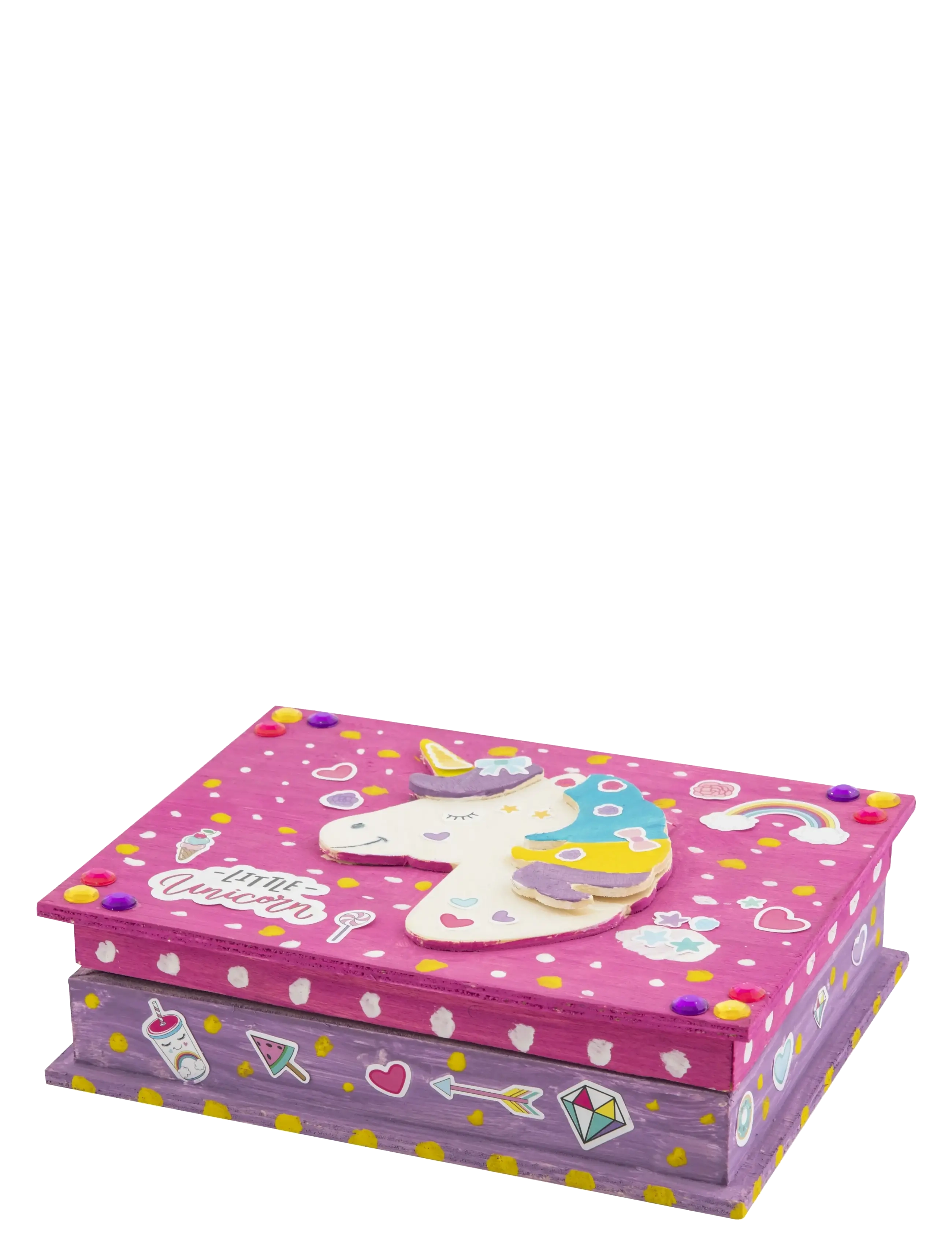 Sense - DYO Wooden Unicorn Jewellery Box +6 paint/stickers - boîtes à bijoux - red - 2