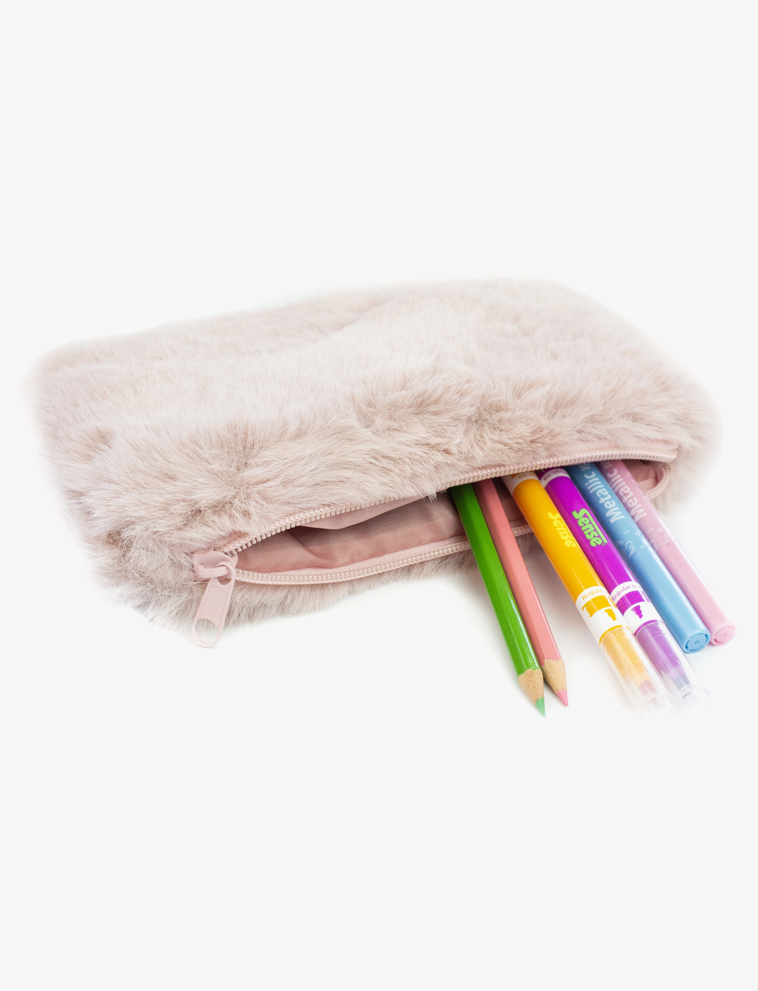 Sense - Pennfodral fluff Rosa - laveste priser - pink - 1