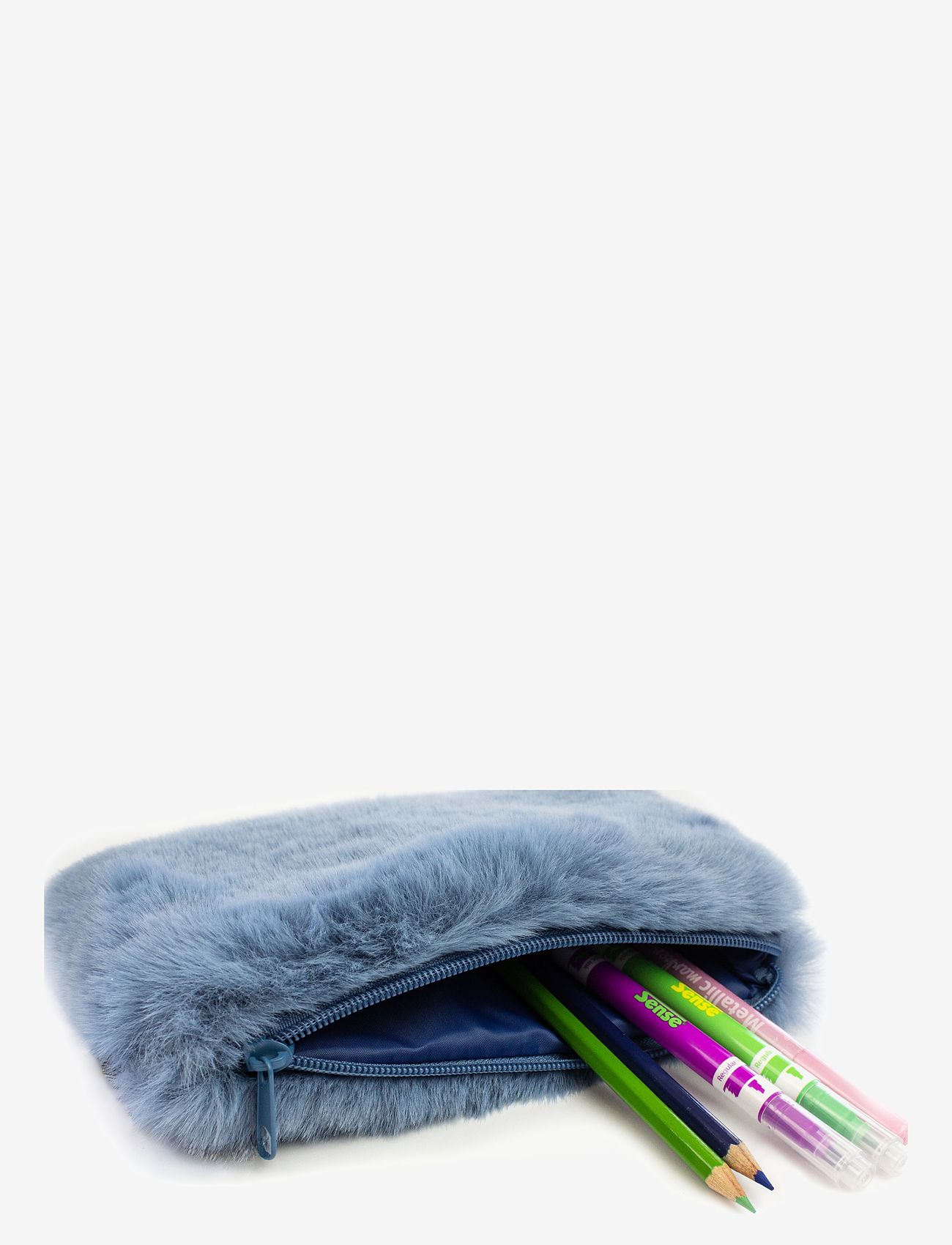 Sense - Pennfodral fluff Duvblå - laveste priser - blue - 1