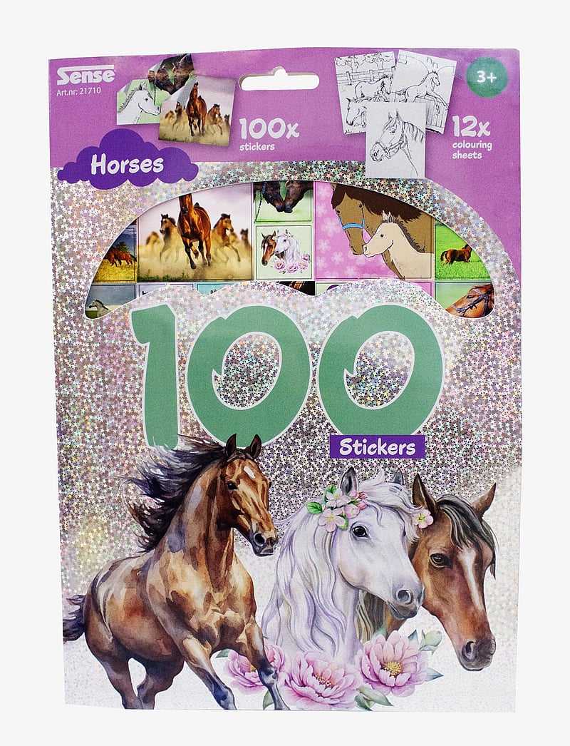Sense - HÄSTAR 100 STICKERS HOLOGRAM - klistermærker - red - 1