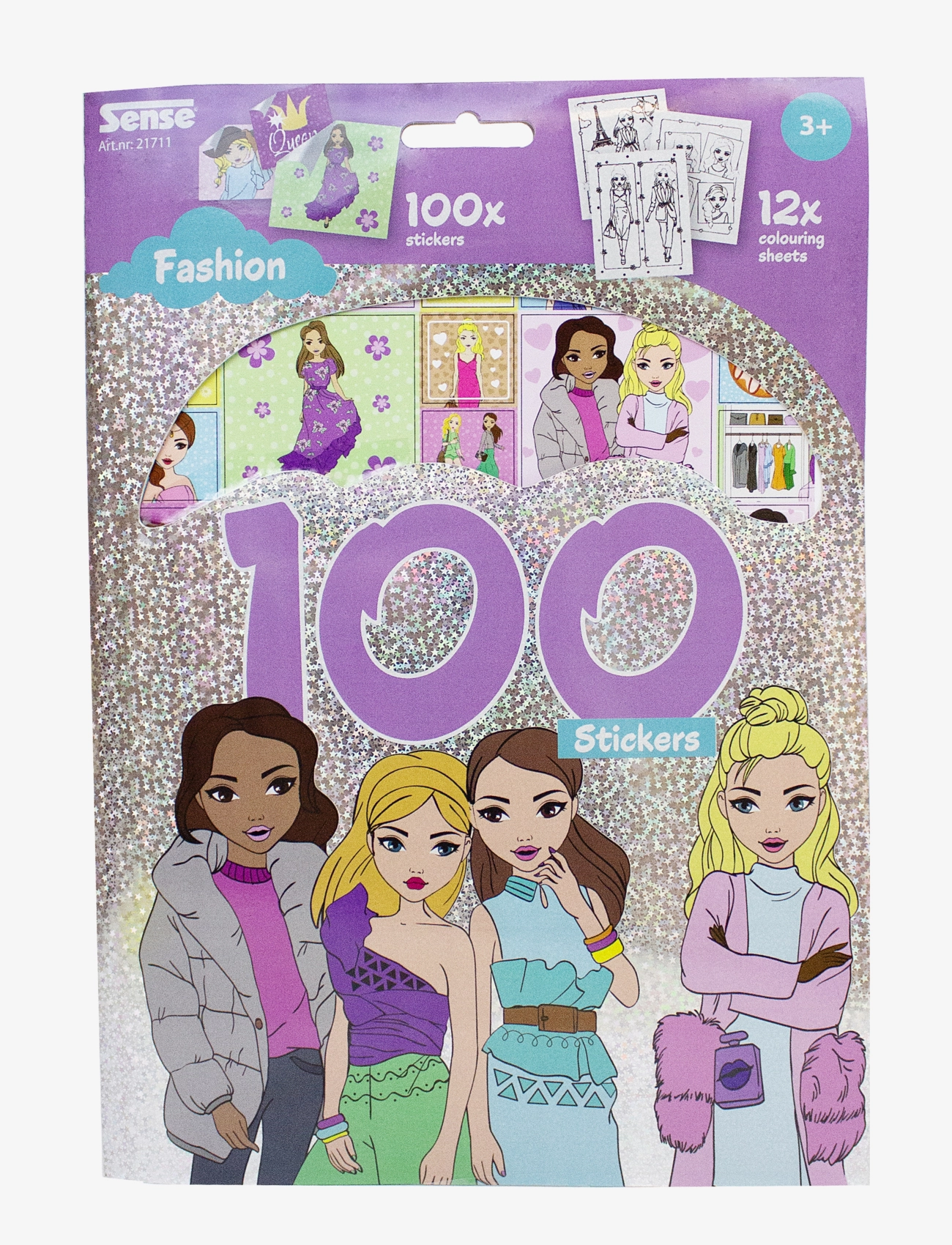 Sense Fashion 100 Stickers Hologram, One Size, Multi/patterned, Håndværk > Klistermærker, Børn