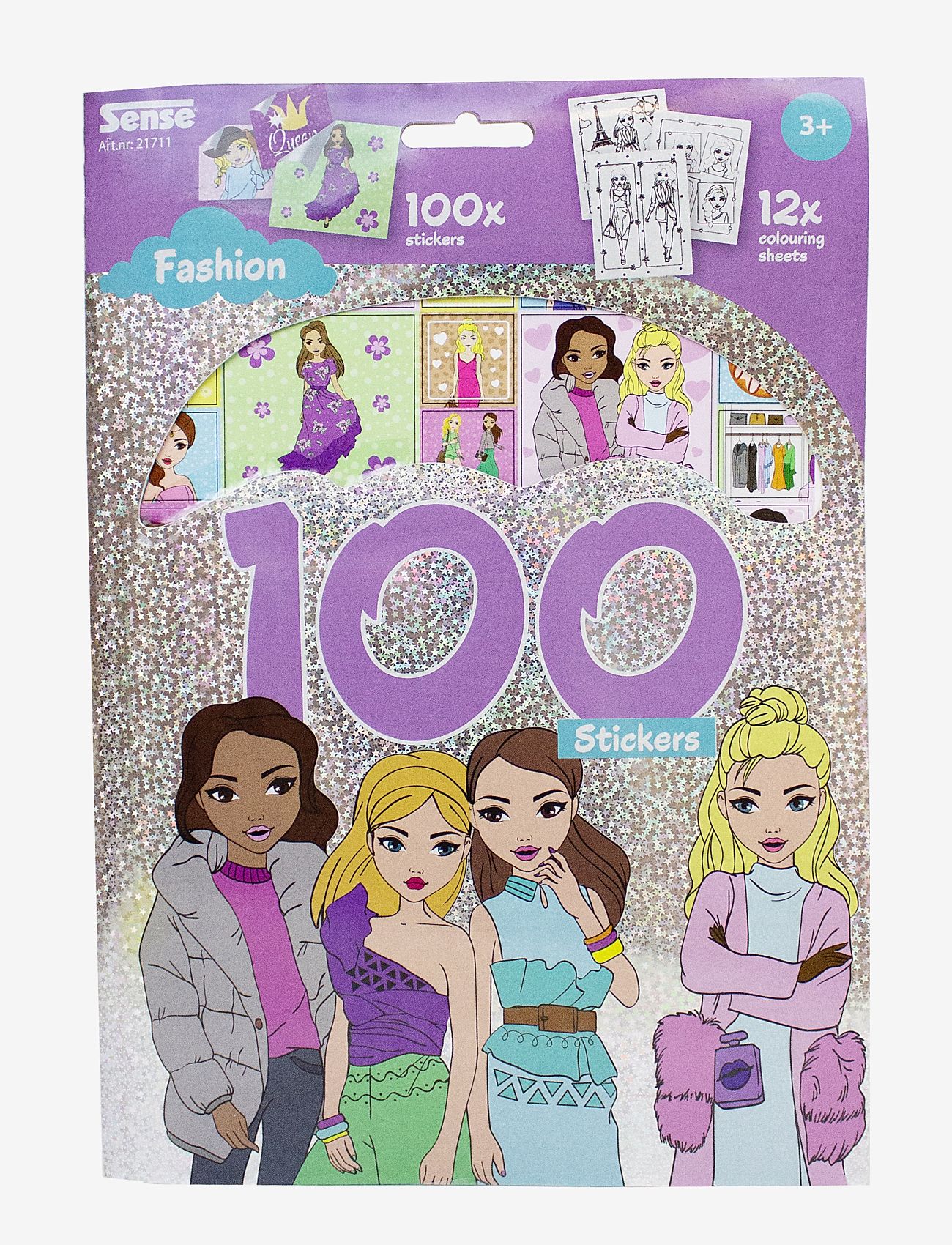 Sense - FASHION 100 STICKERS HOLOGRAM - klistermærker - red - 0