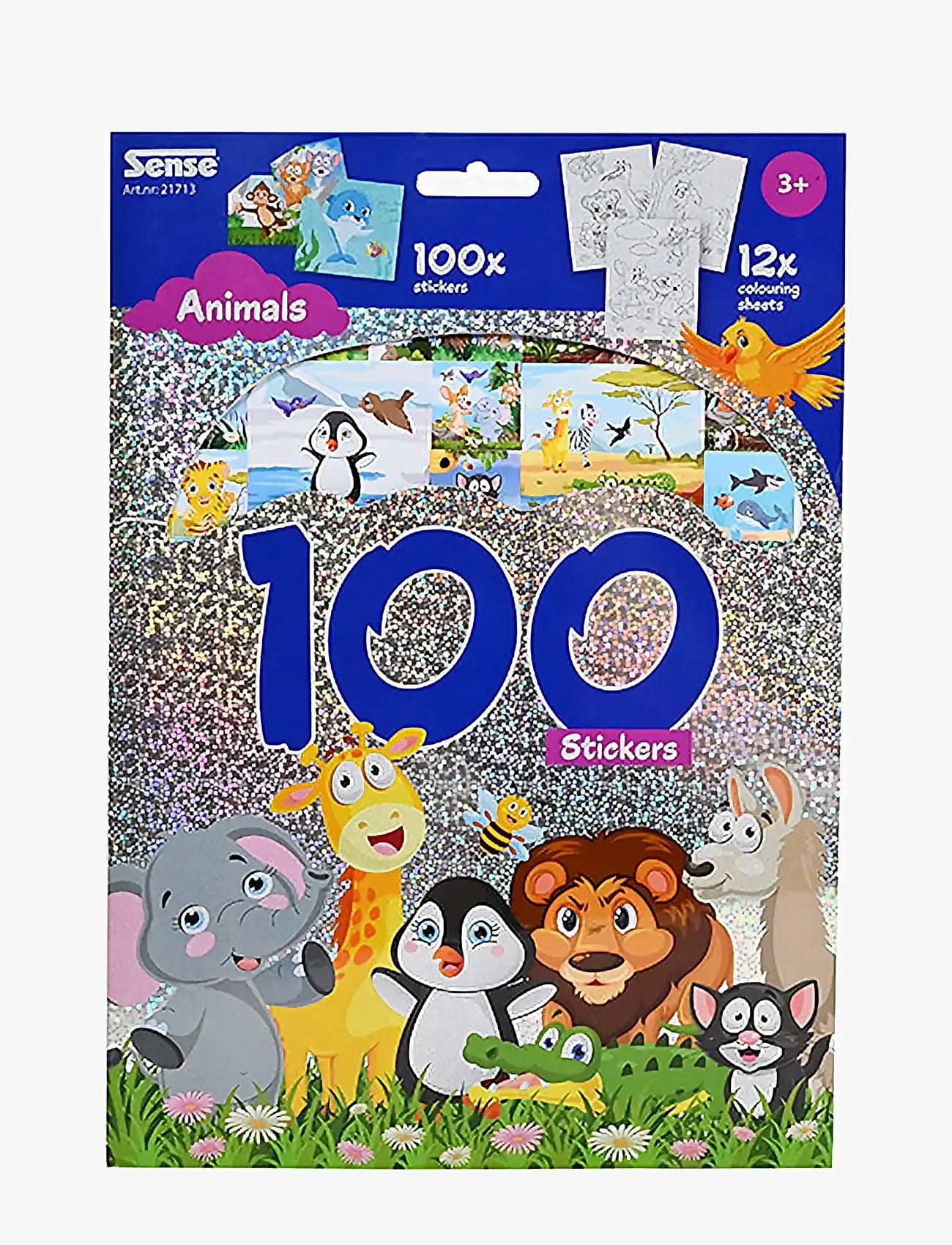 Sense - GULLIGA DJUR 100 STICKERS HOLOGRAM - aufkleber - red - 0