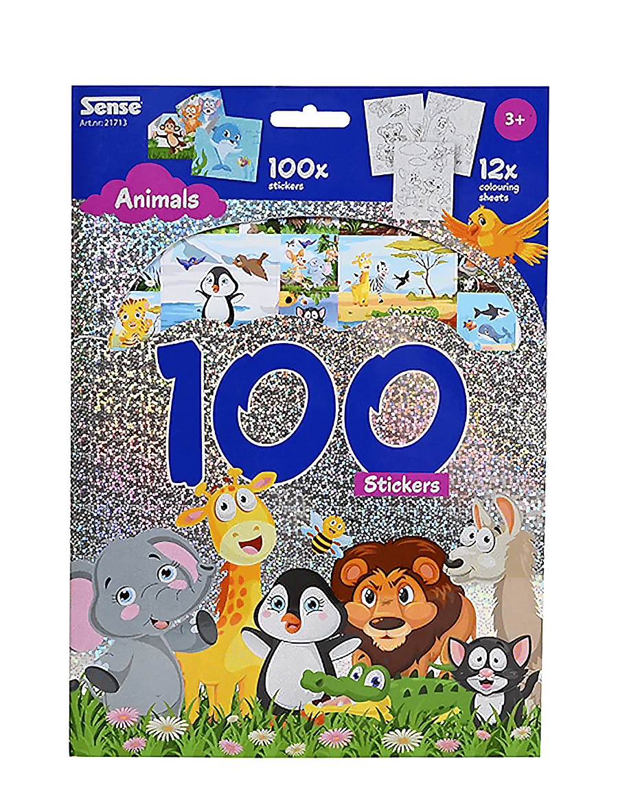 Sense - GULLIGA DJUR 100 STICKERS HOLOGRAM - klistermærker - red - 0