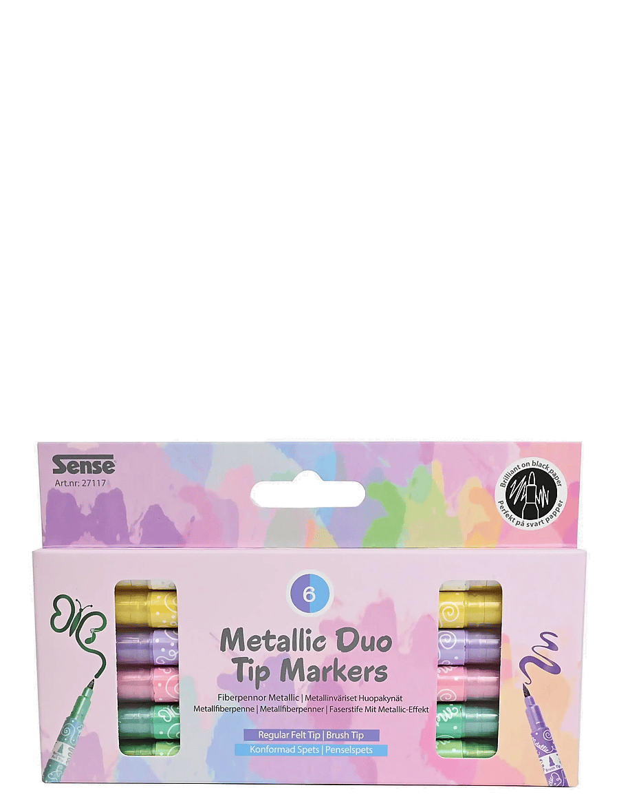 Sense - METALLISK DUO TIP MARKER 6P - blyanter - red - 0