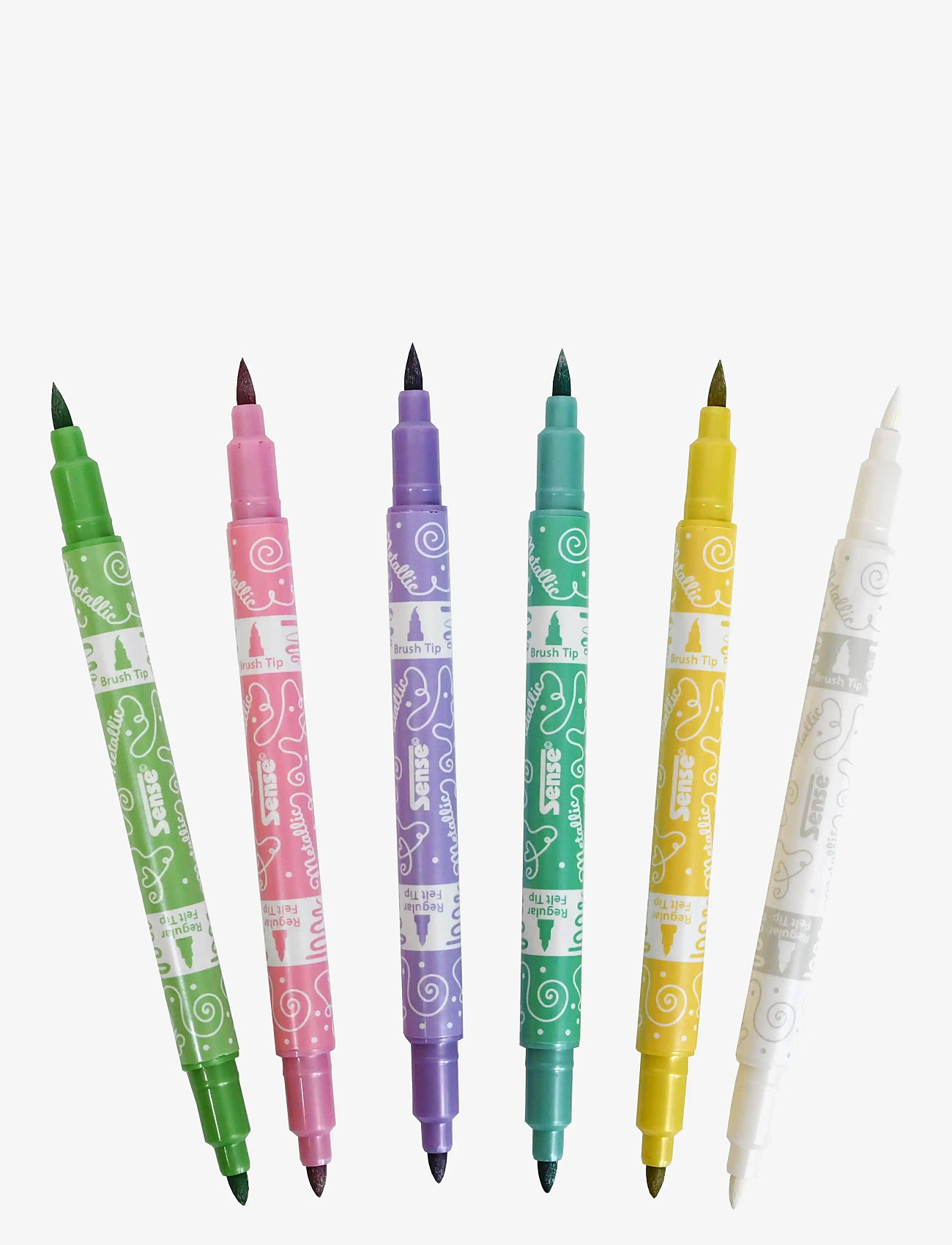 Sense - METALLISK DUO TIP MARKER 6P - pennor - red - 1