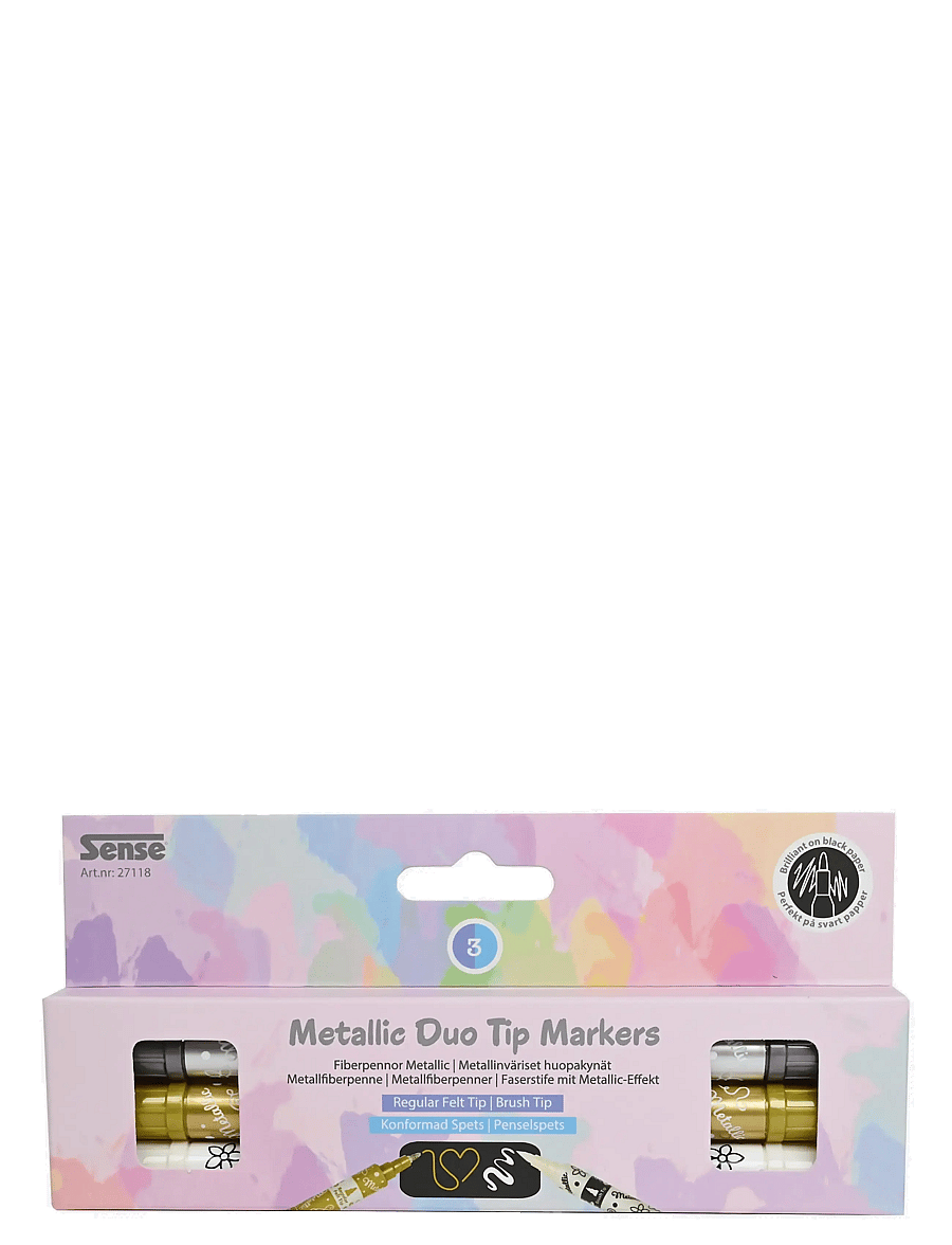 Sense - METALLISK DUO TIP MARKER 3P - blyanter - red - 0