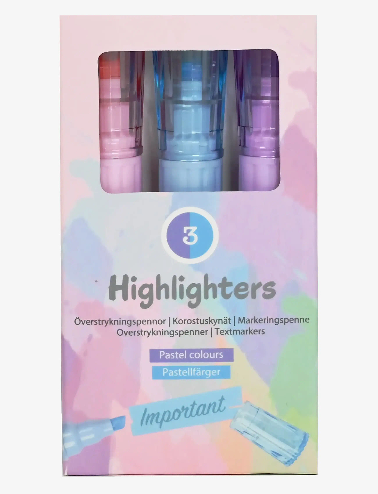 Sense - ÖVERSTRYKNINGSPENNA 3-P PASTELL - schreibwaren - red - 0