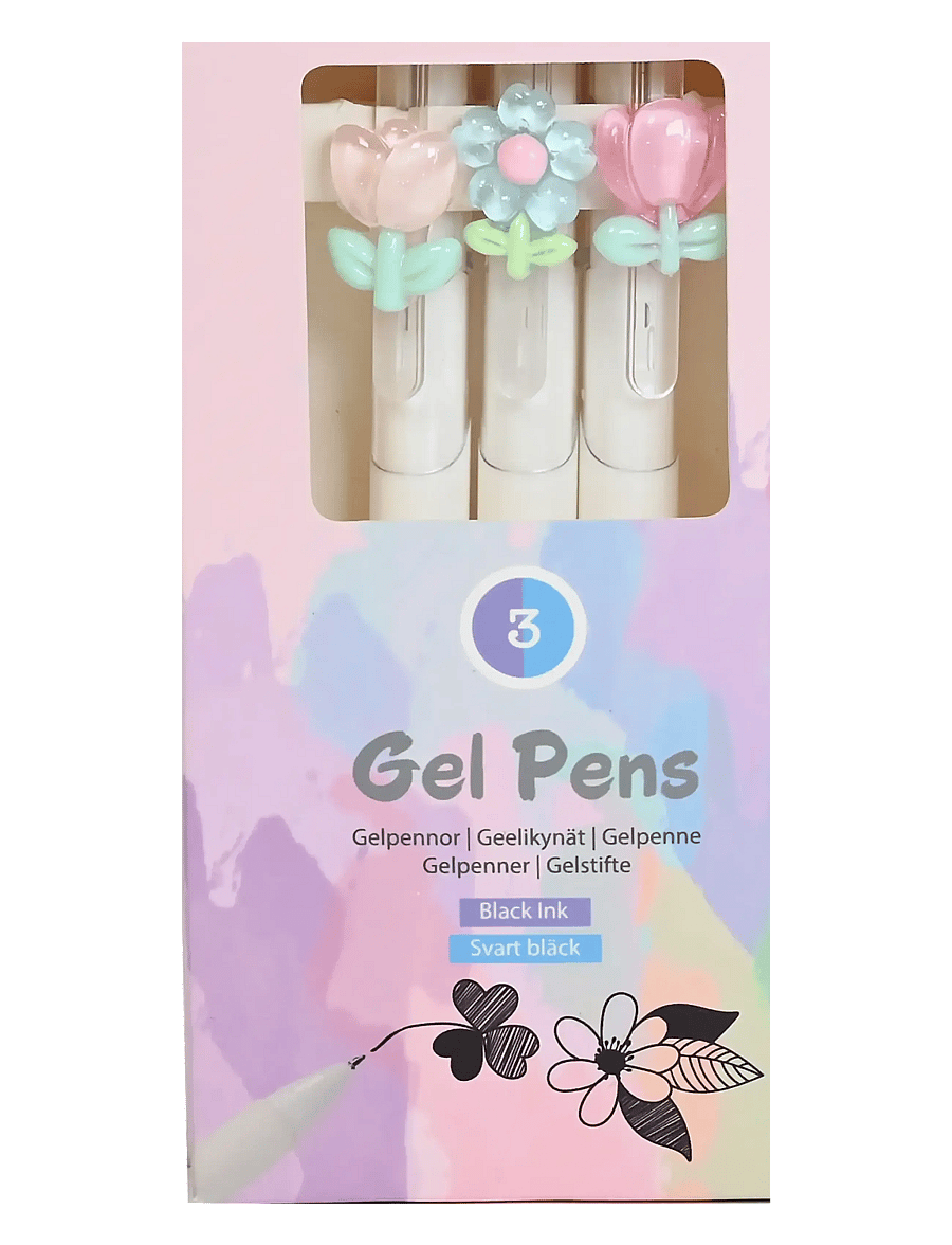 Sense - GELPENNA 3-P BLOMDEKORATION - schreibwaren - red - 0