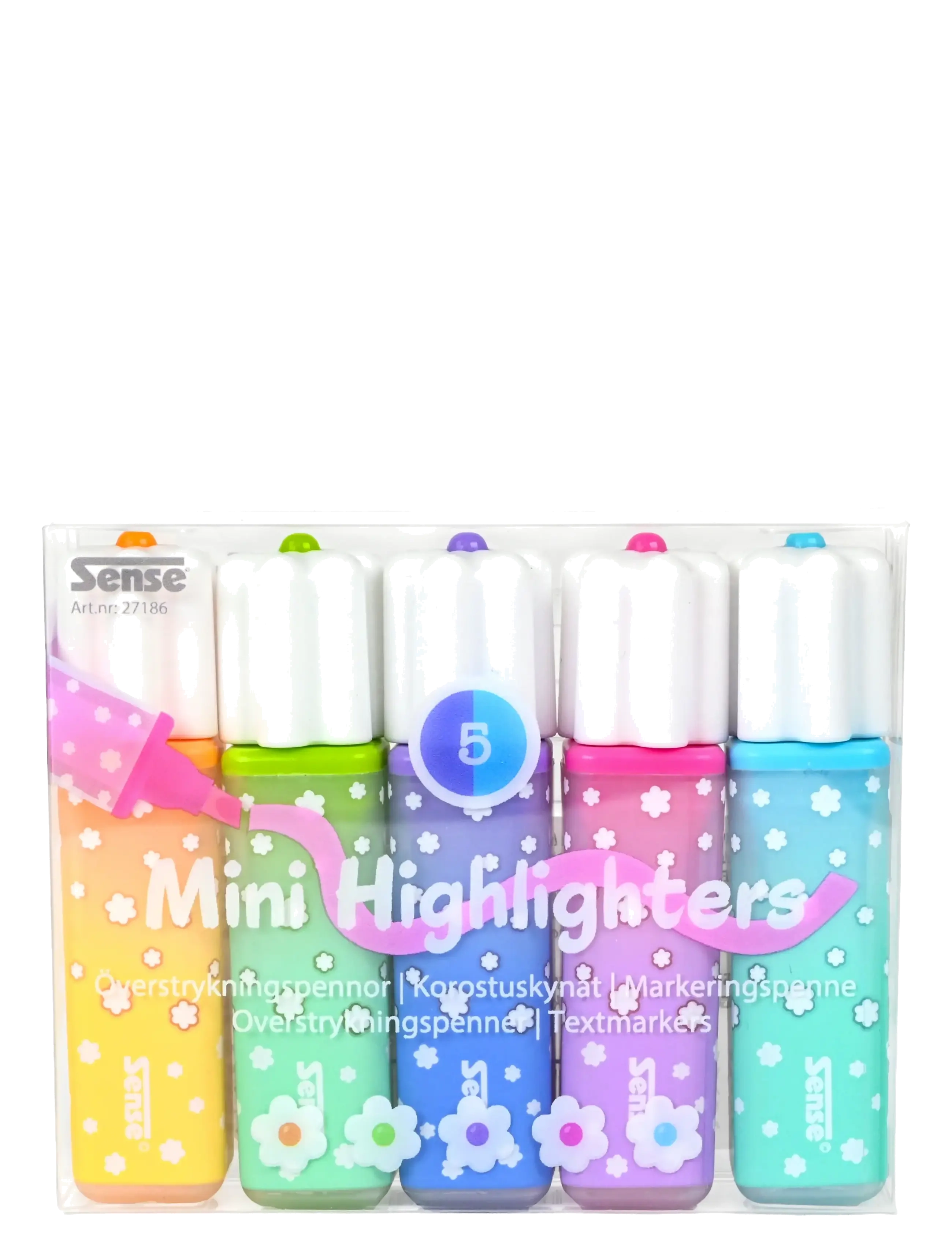 Sense MINI HIGHLIGHTER 5-P DAISY - Rita & Pyssla - RED / multi