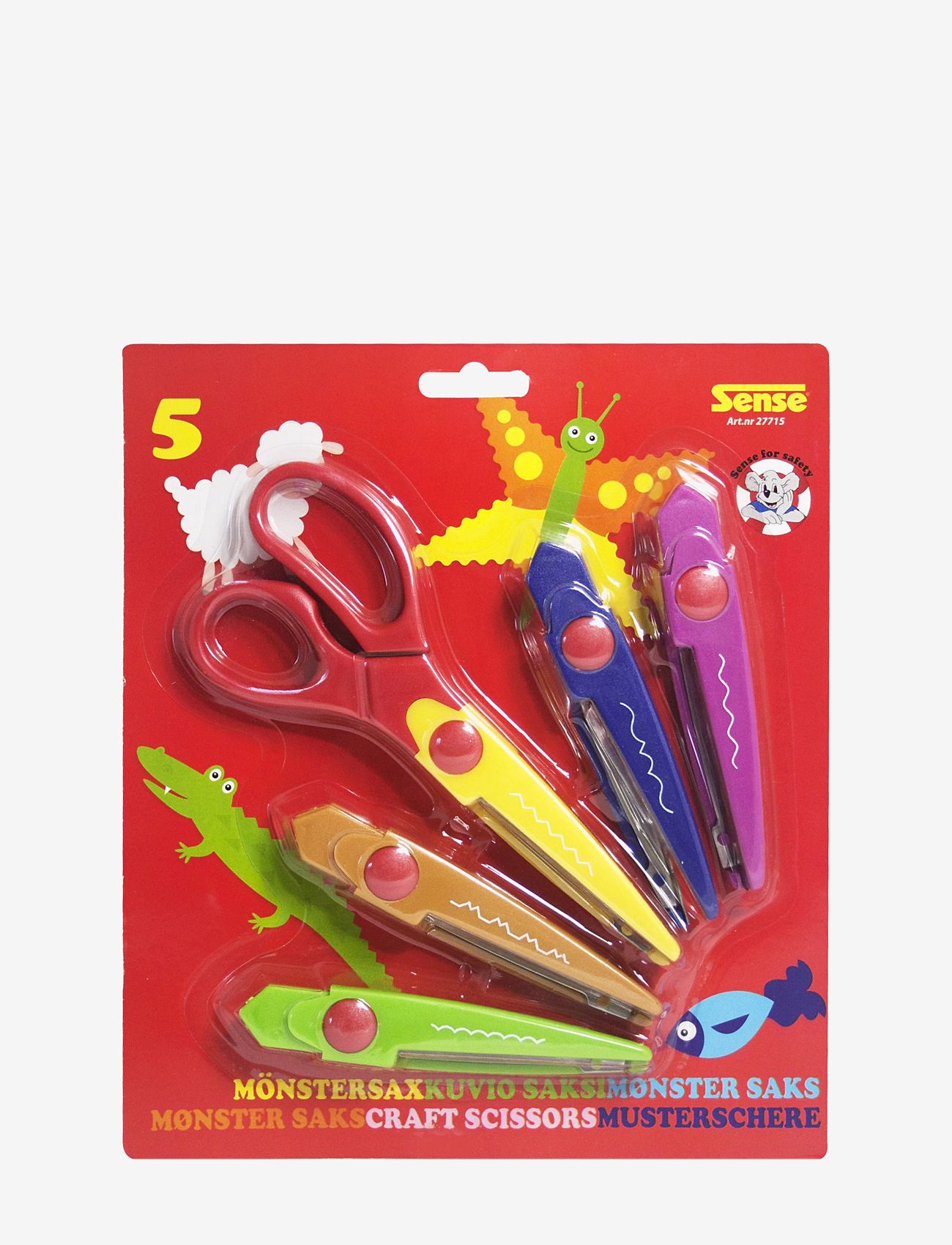 Sense - MÖNSTERSAX 5 DELAR - bastelset - red - 0