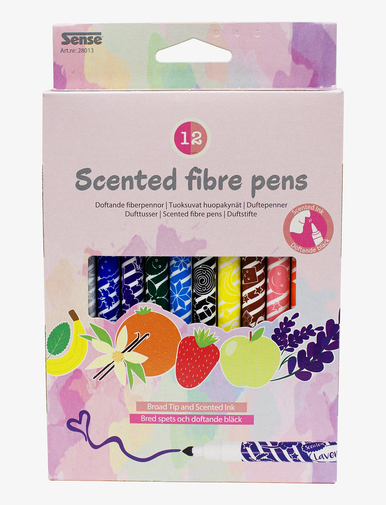 Sense - DOFTPENNOR 12-P - farveblyanter - red - 0