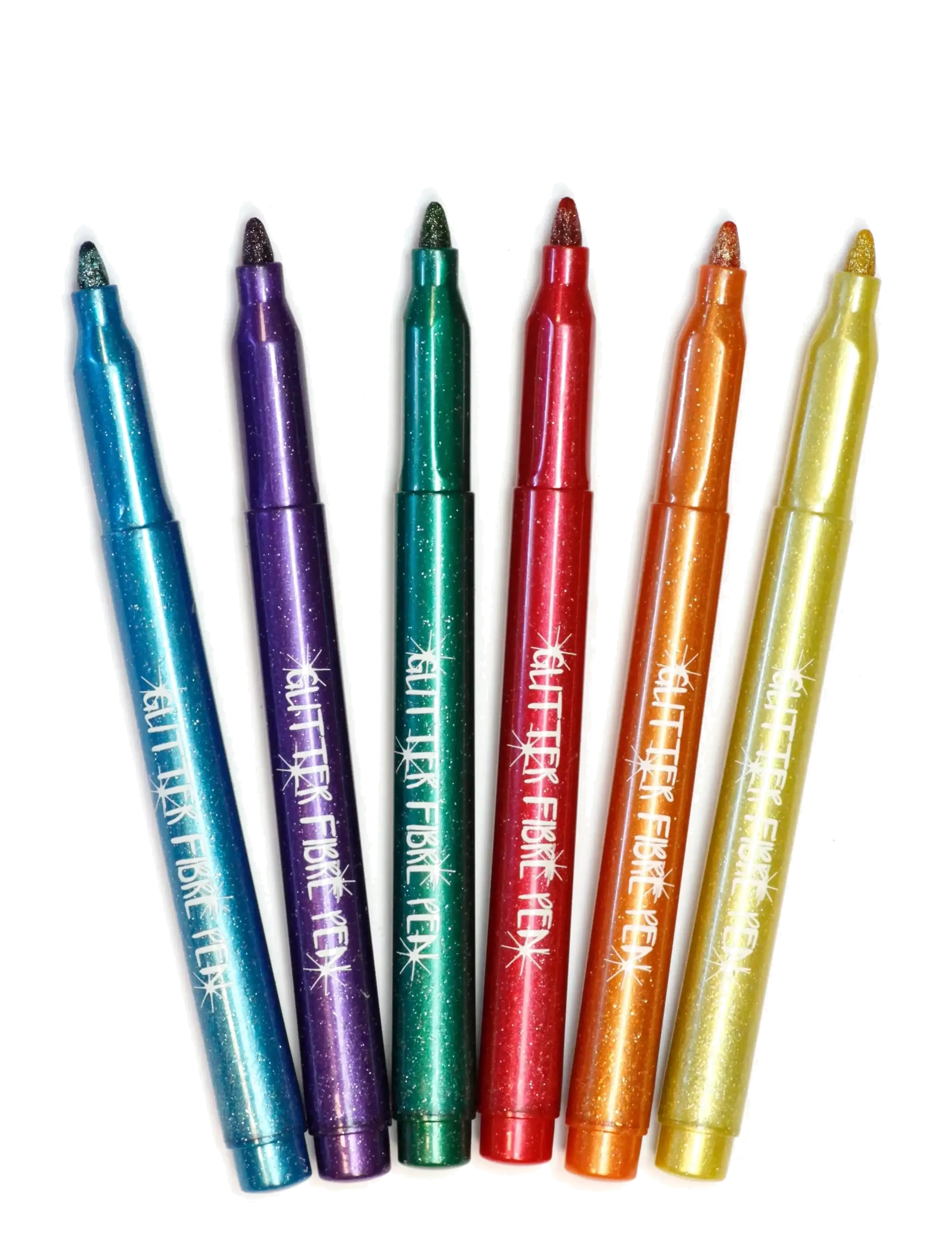 Sense - GLITTER FIBERPENNOR 6-P - crayons - red - 1