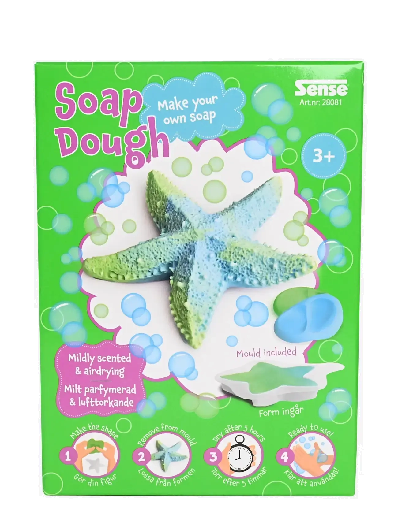 Sense Tvållera Sjöstjärna, One Size, Craft, Grün - Play Dough, Kinder