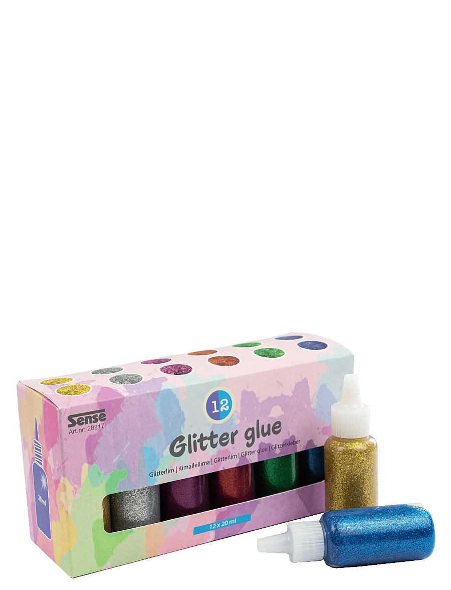 Sense - GLITTERLIM FLASKOR 12-P - askartelusarja - red - 0