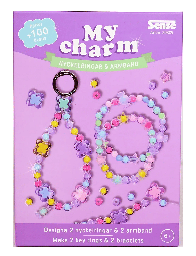 Sense - PÄRLSET NYCKELRING & ARMBAND MULTI - smykker & accessories - red - 0