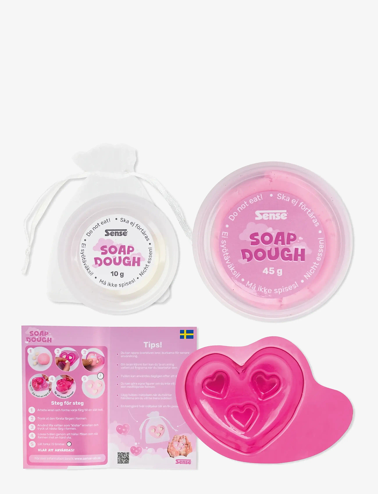 Sense - TVÅLLERA HJÄRTA - craft sets - red - 2