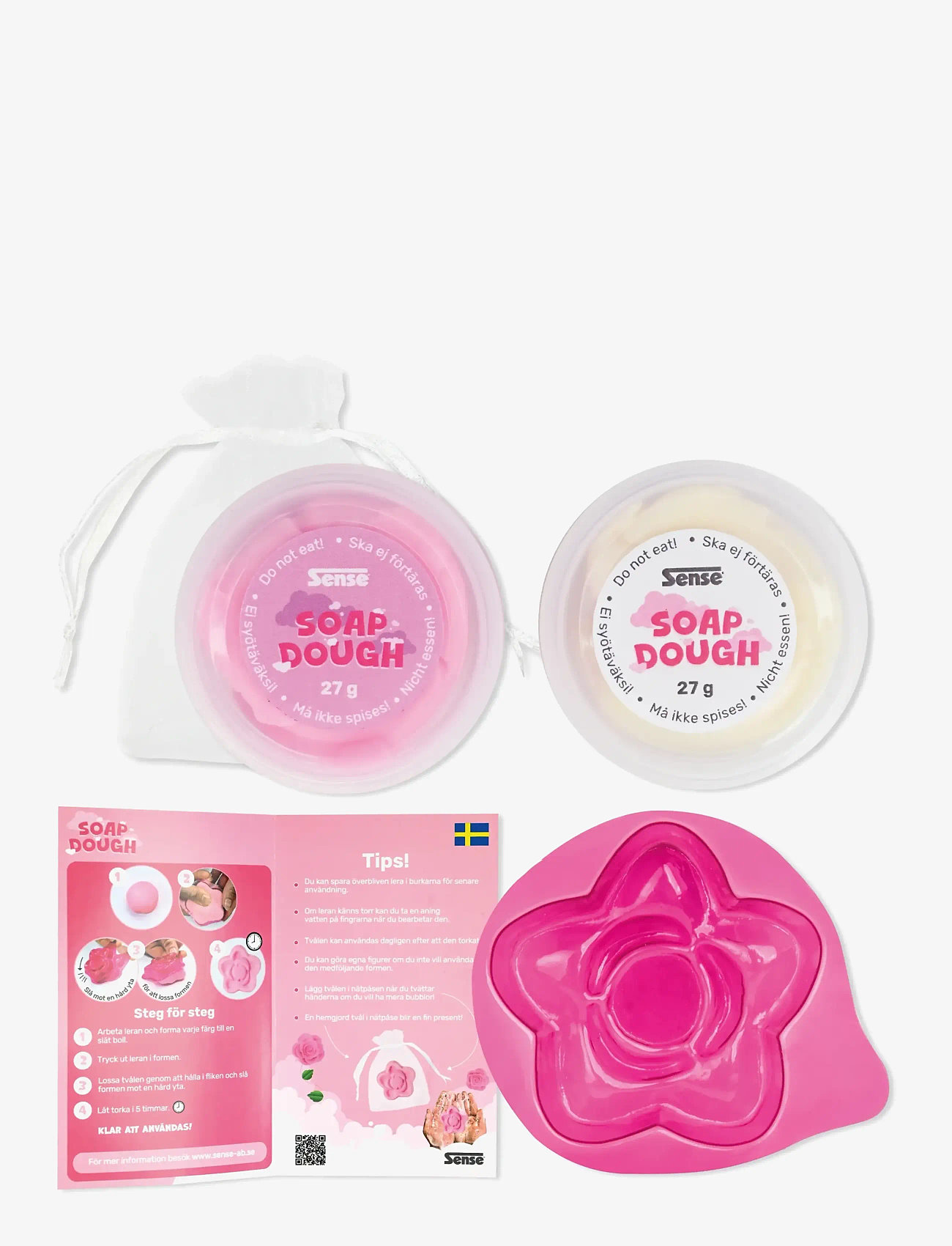 Sense - TVÅLLERA ROS - pysselset - red - 2