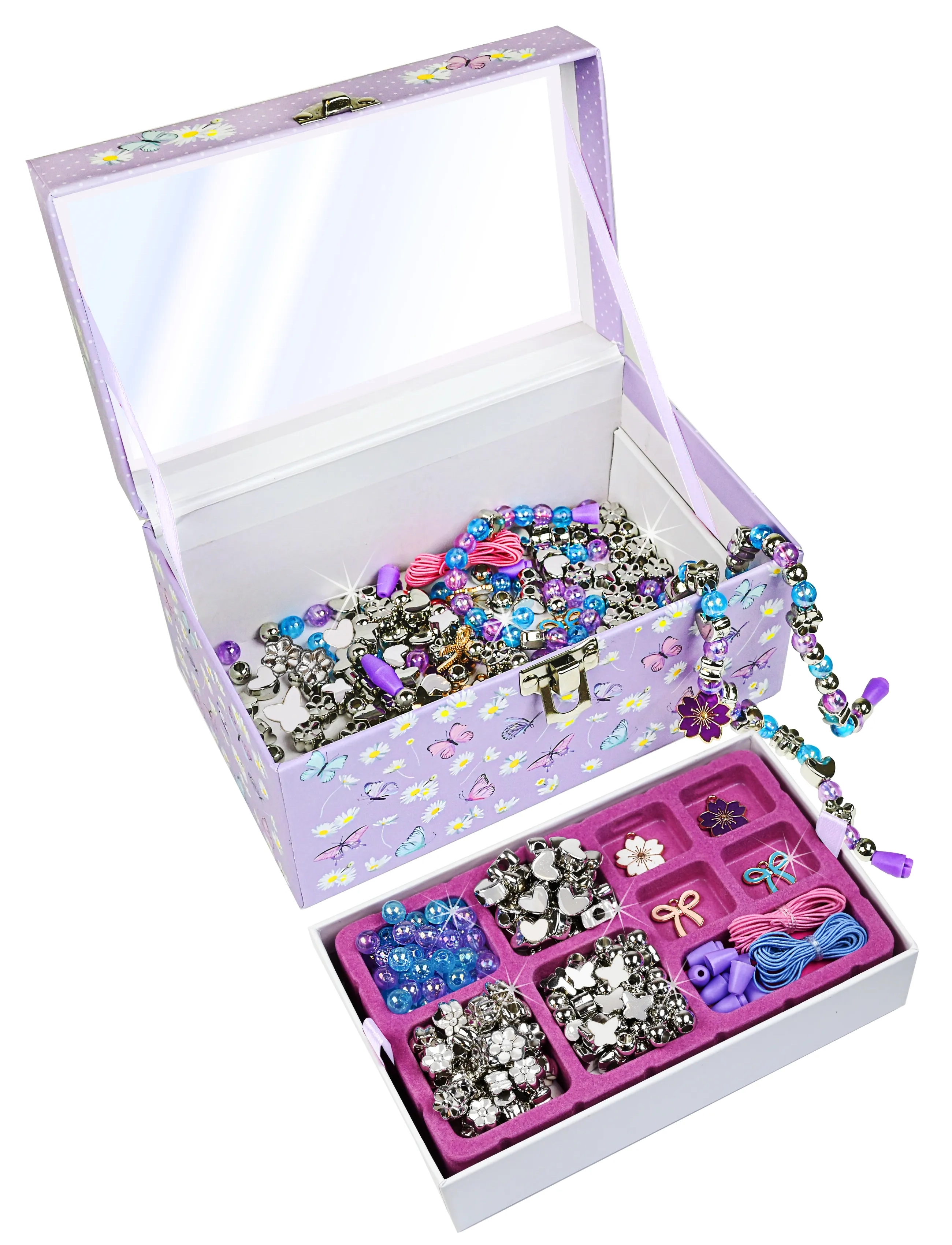Sense Fyllt Smyckeskrin M Spegel, One Size, Craft, Lila - Jewellery & Accessories, Kinder