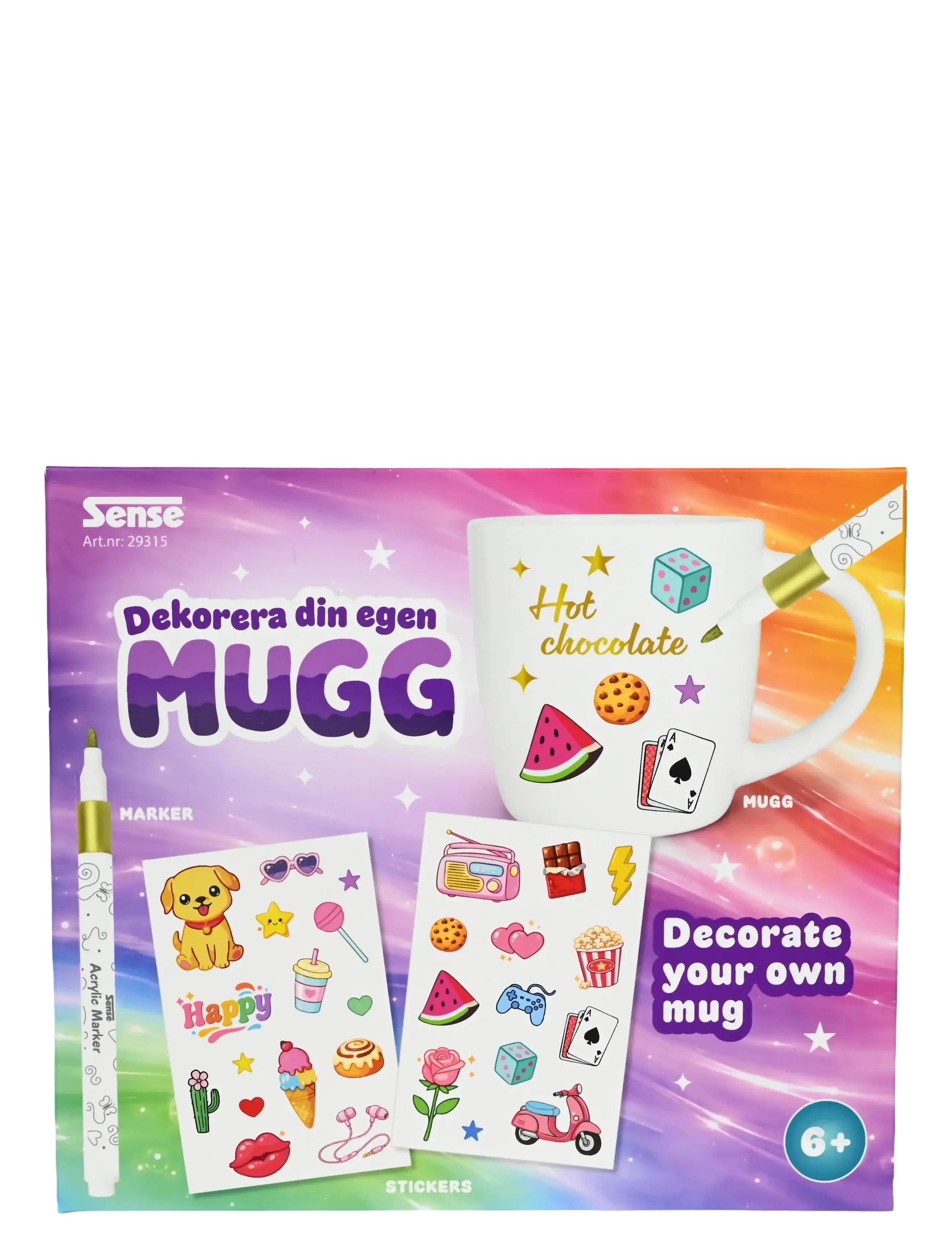 Sense DESIGNA DIN EGEN MUGG - Pyssel - RED / multi