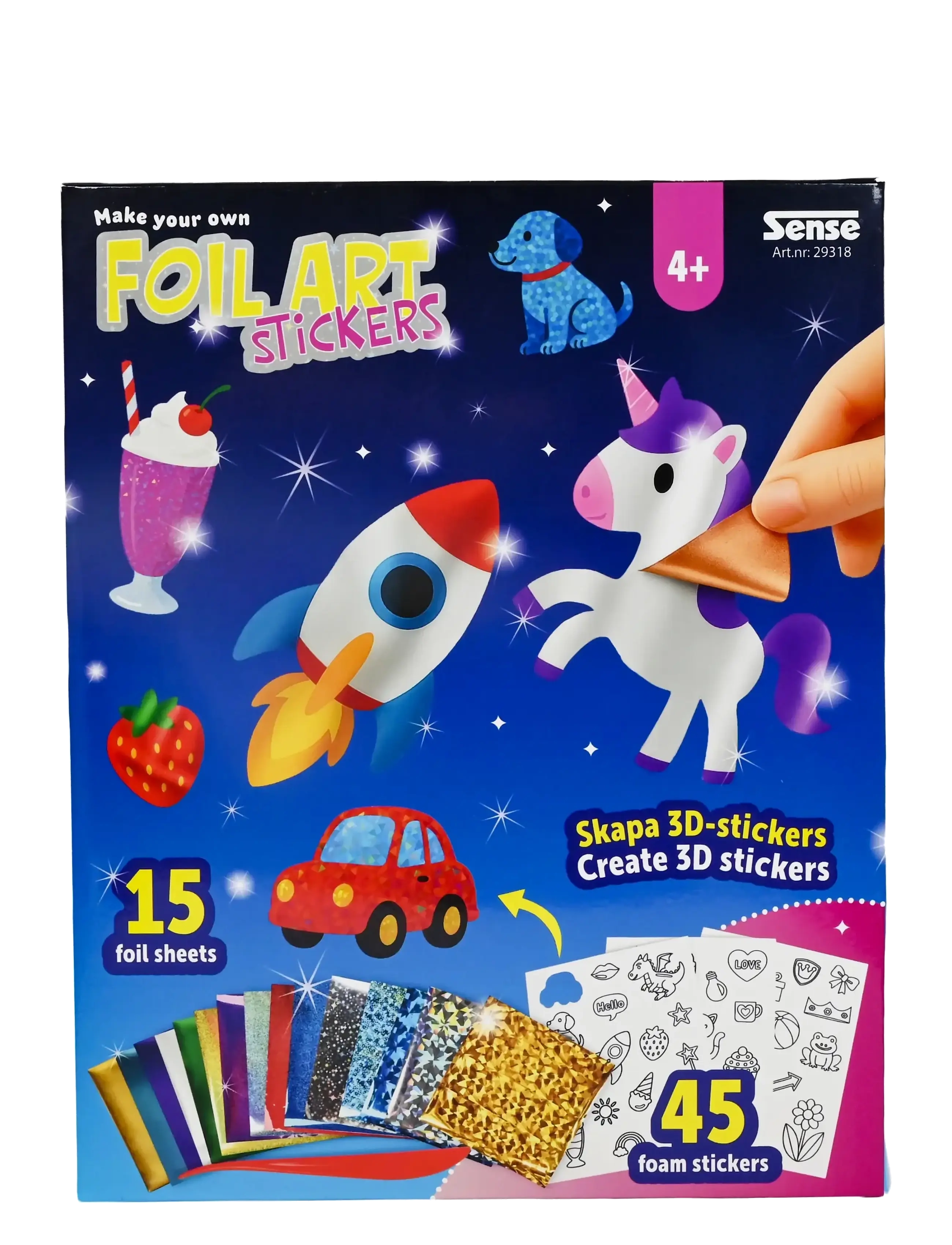 Sense DIY 3D STICKERS - Pyssel - RED / multi