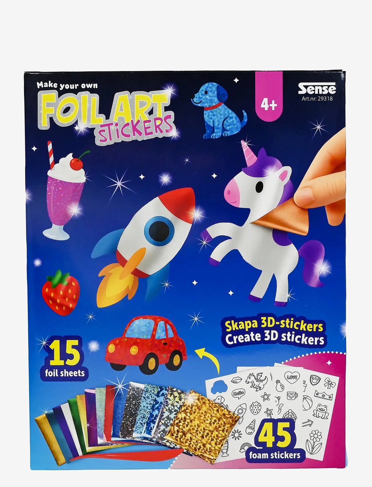 Sense Diy 3D Stickers - Multi/patterned - ONE SIZE