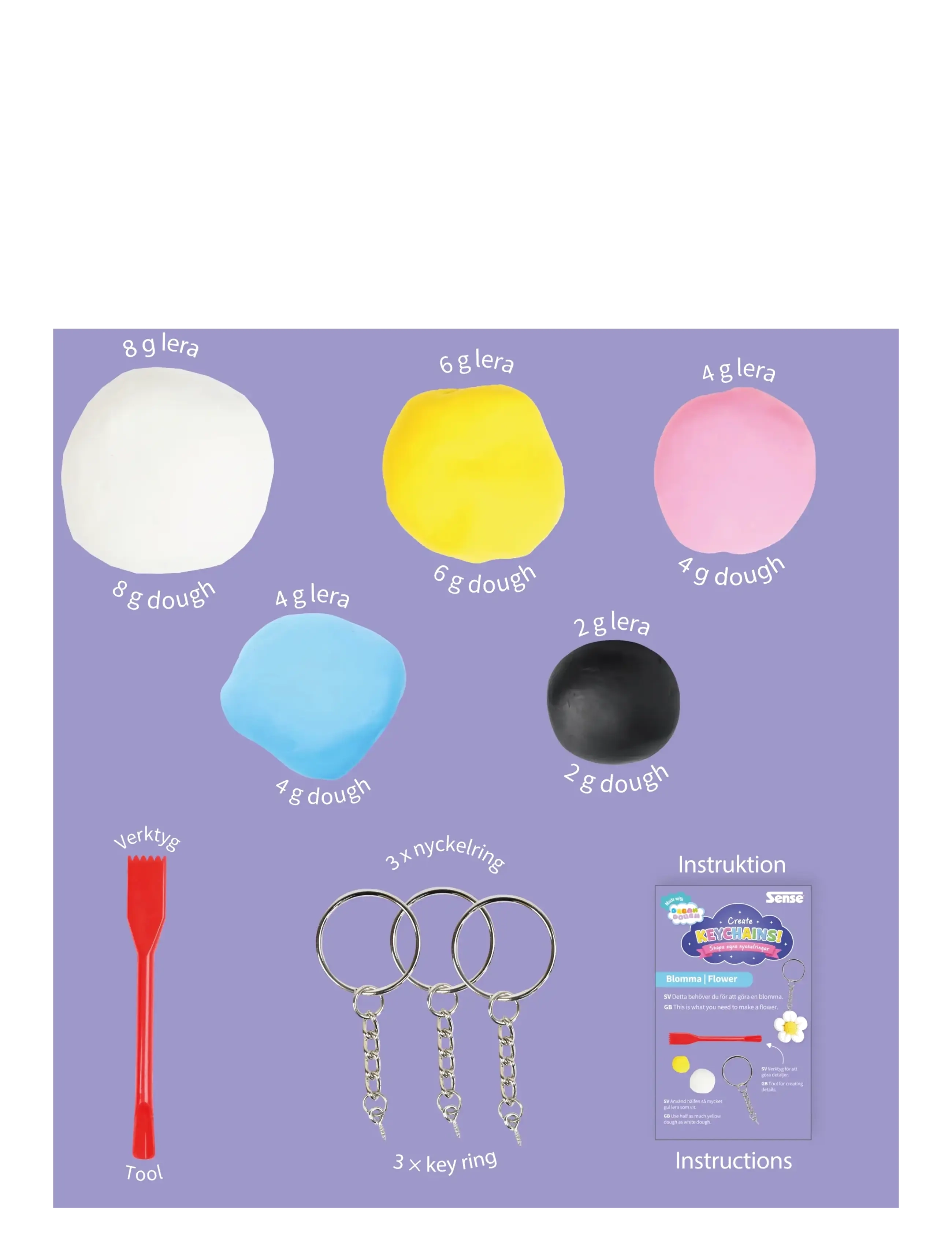 Sense - CRAFT DESIGN NYCKELRINGAR - red - 1