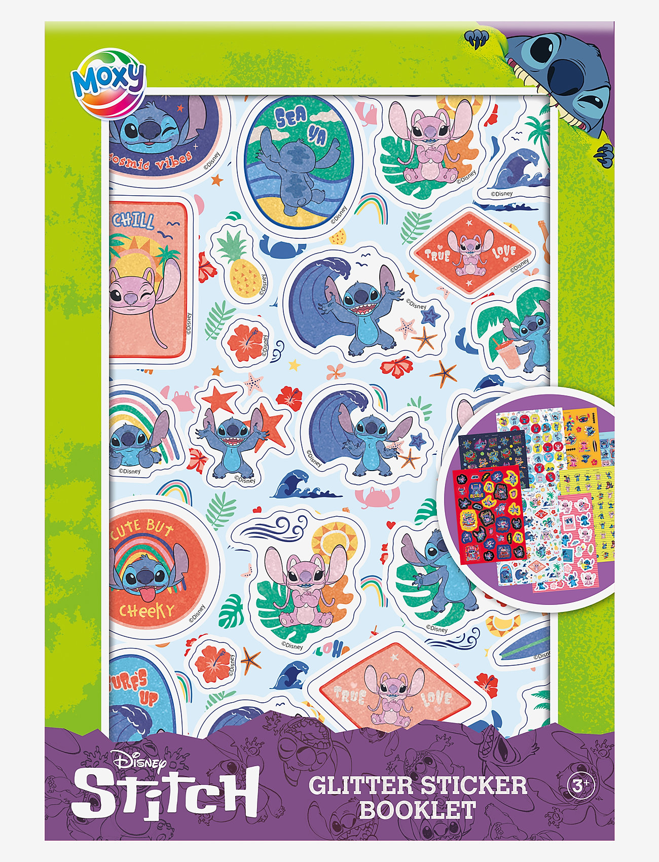 Sense - STITCH GLITTER STICKER BOOK A5 - klistermærker - red - 0