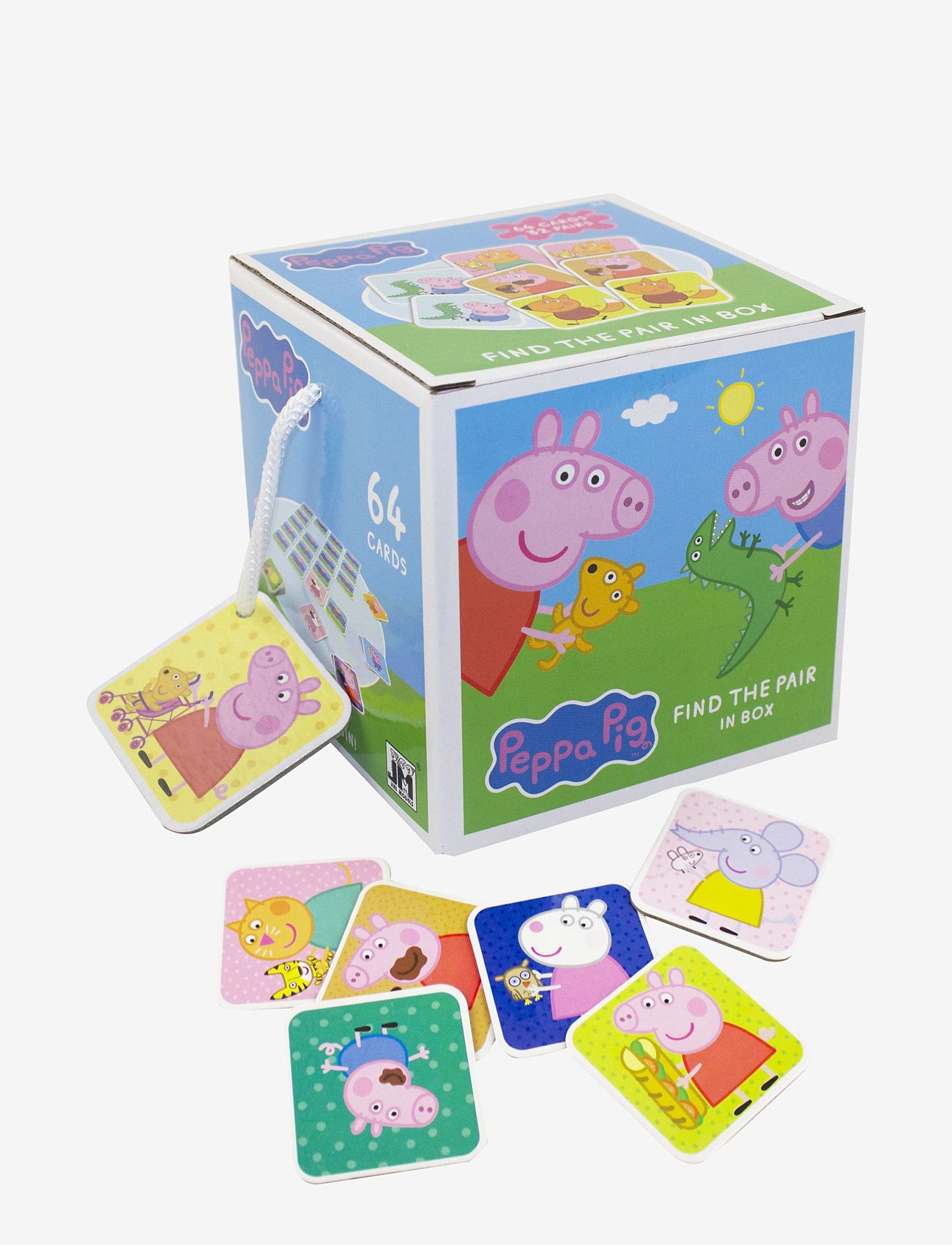 Sense - MEMO BOX 64 CARDS - Peppa Pig - muisti - red - 1
