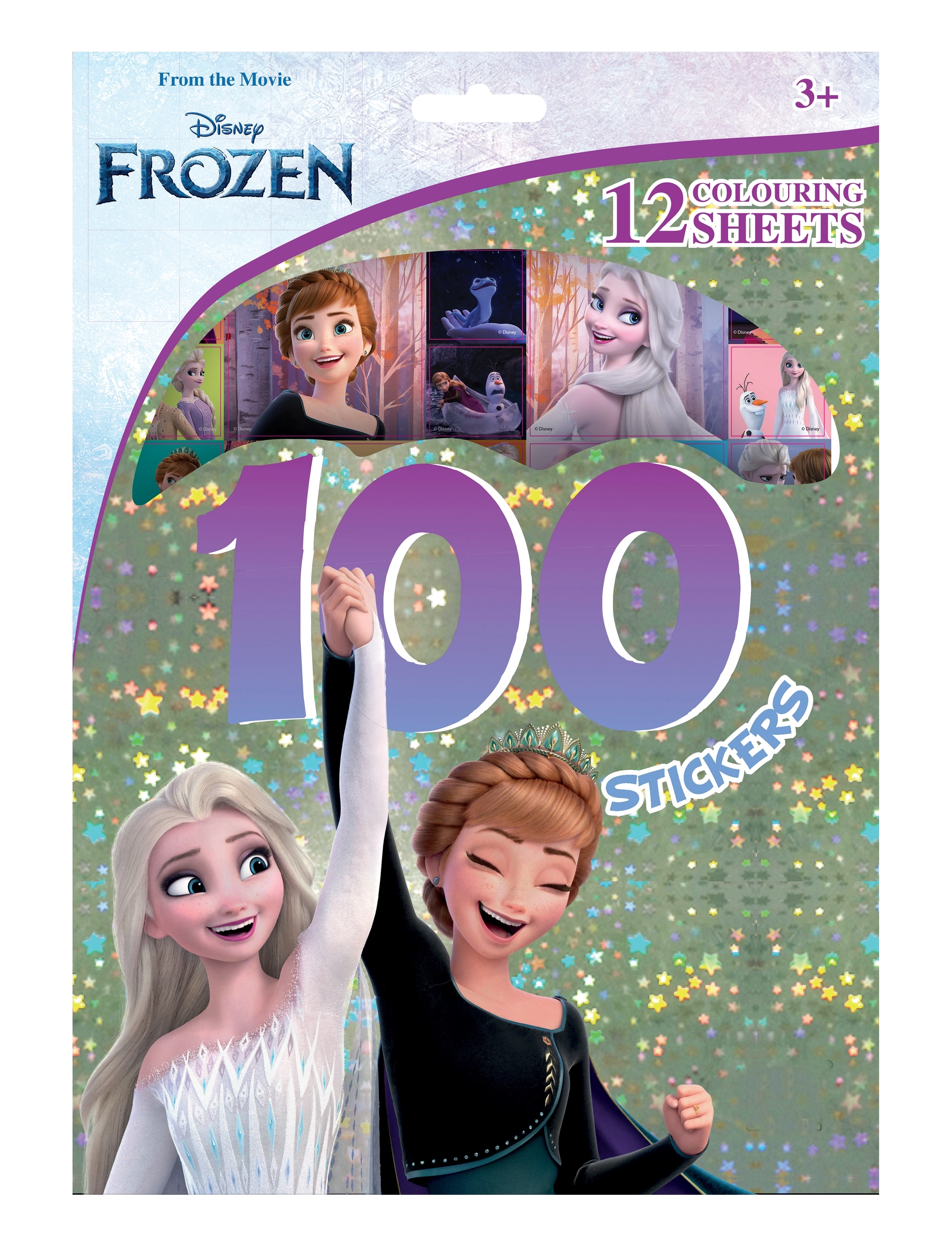 SENSE Frozen 100 Stickers Hologram Patterned - One Size - Kinder