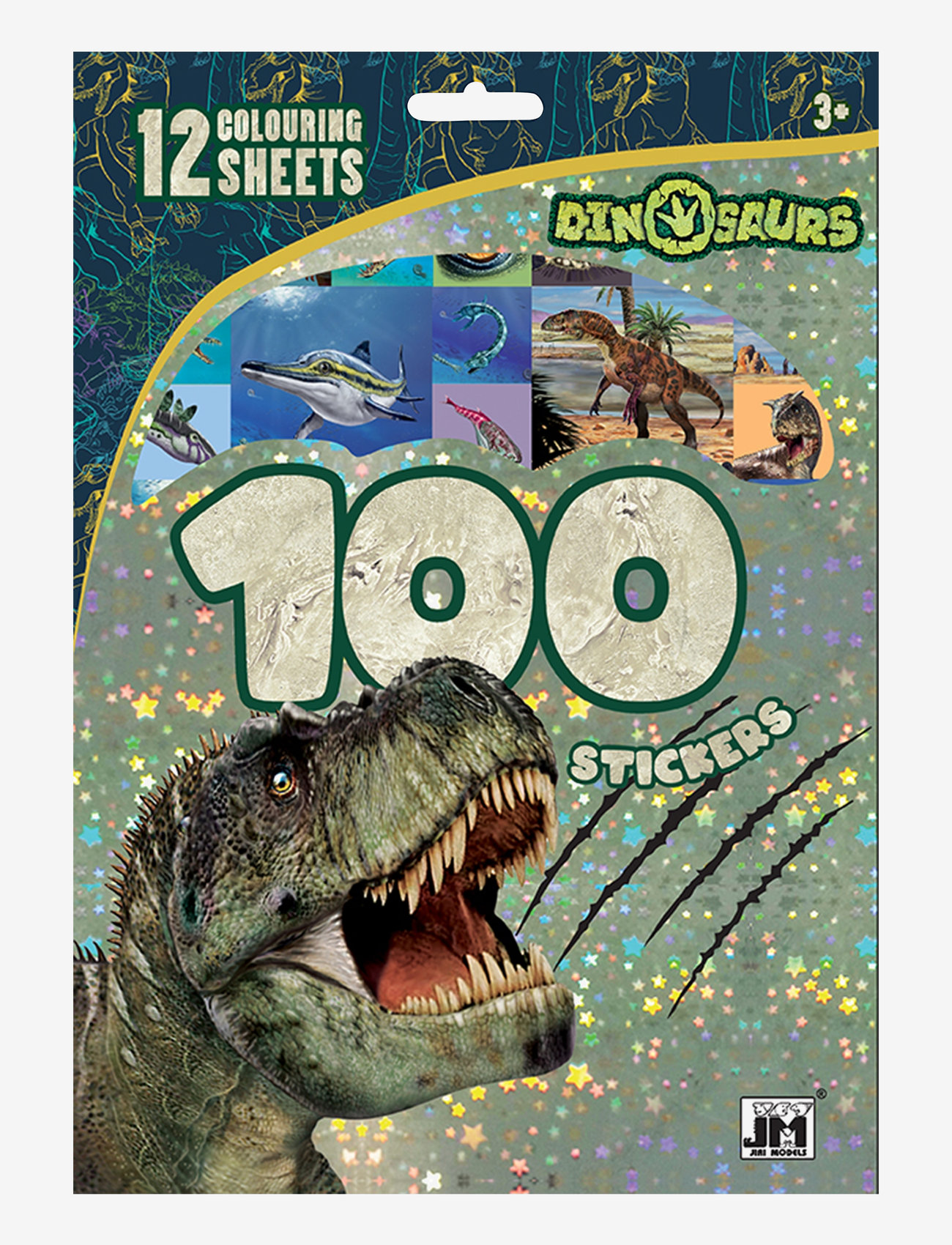 Sense - DINO 100 STICKERS HOLOGRAM - aufkleber - red - 0