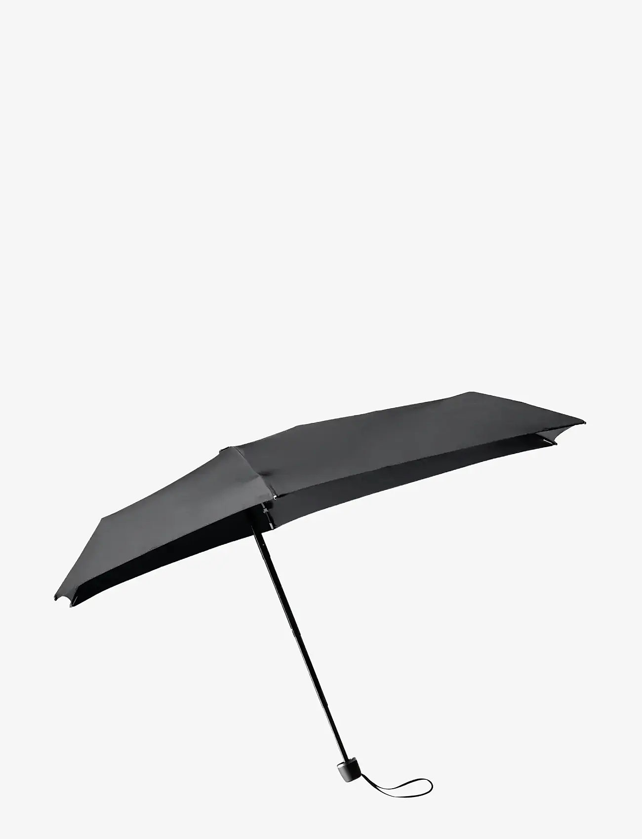 Senz - Micro Foldable Storm Umbrella - vardagsstil - pure black - 0