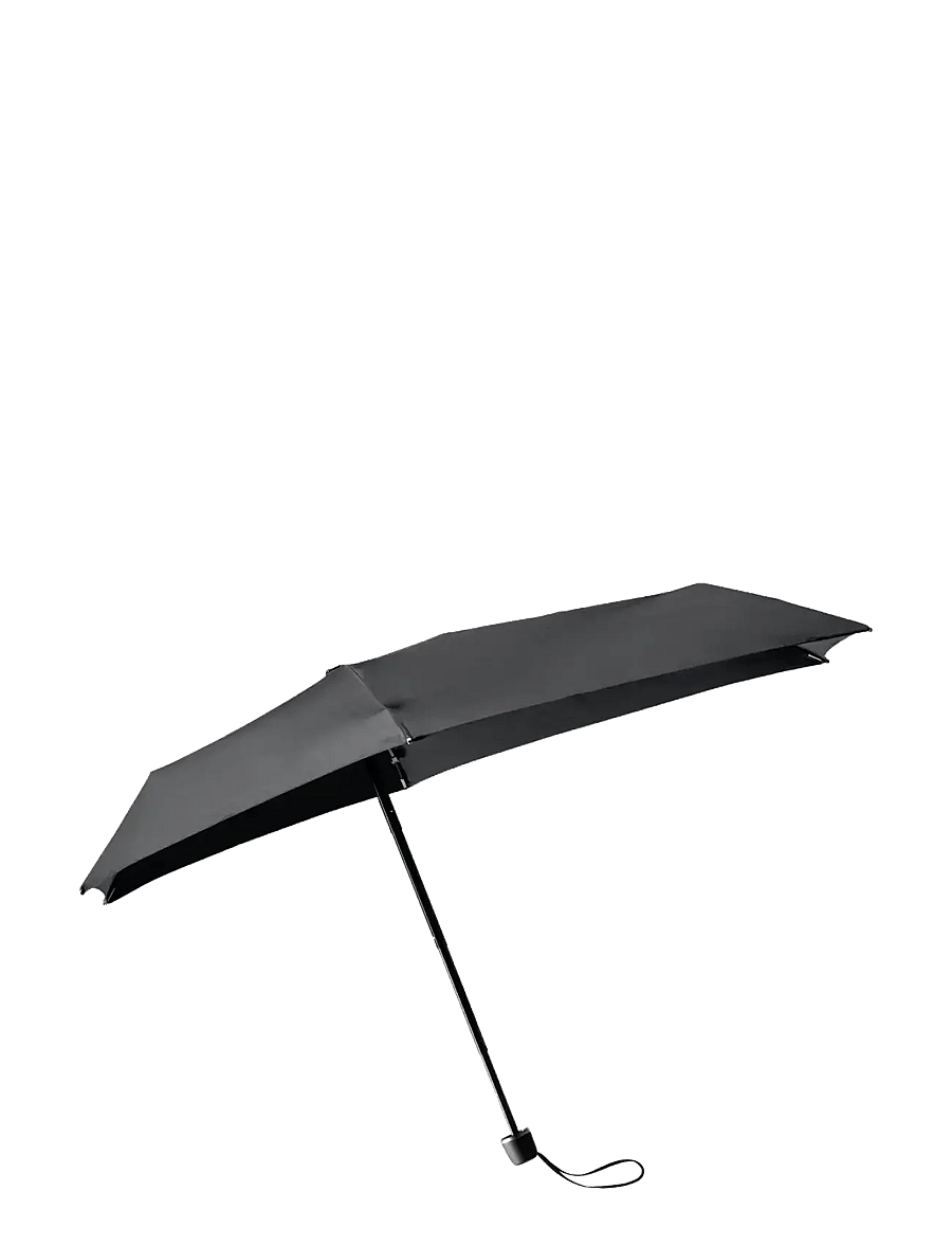 Senz - Micro Foldable Storm Umbrella - hverdags stil - pure black - 0