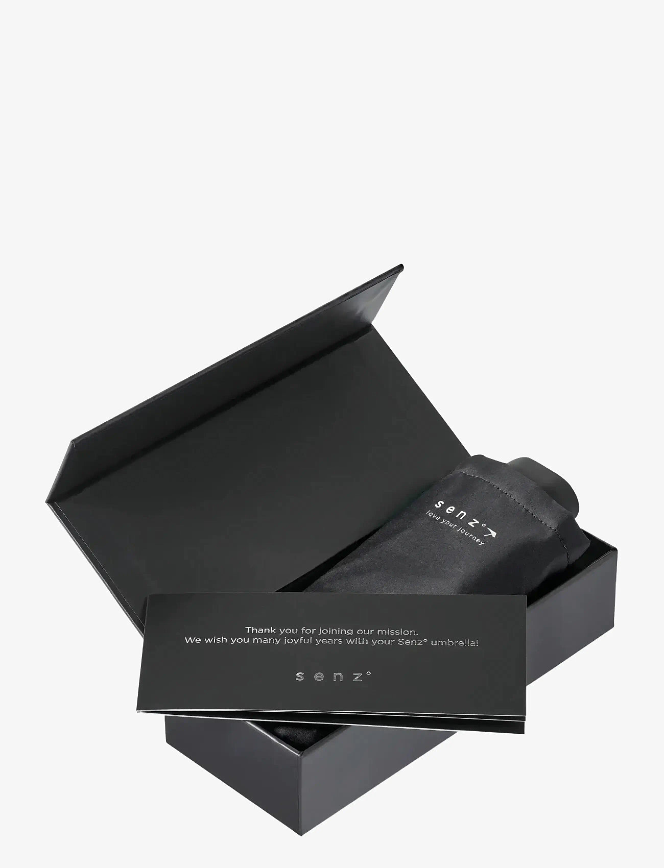 Senz - Micro Foldable Storm Umbrella - vardagsstil - pure black - 3